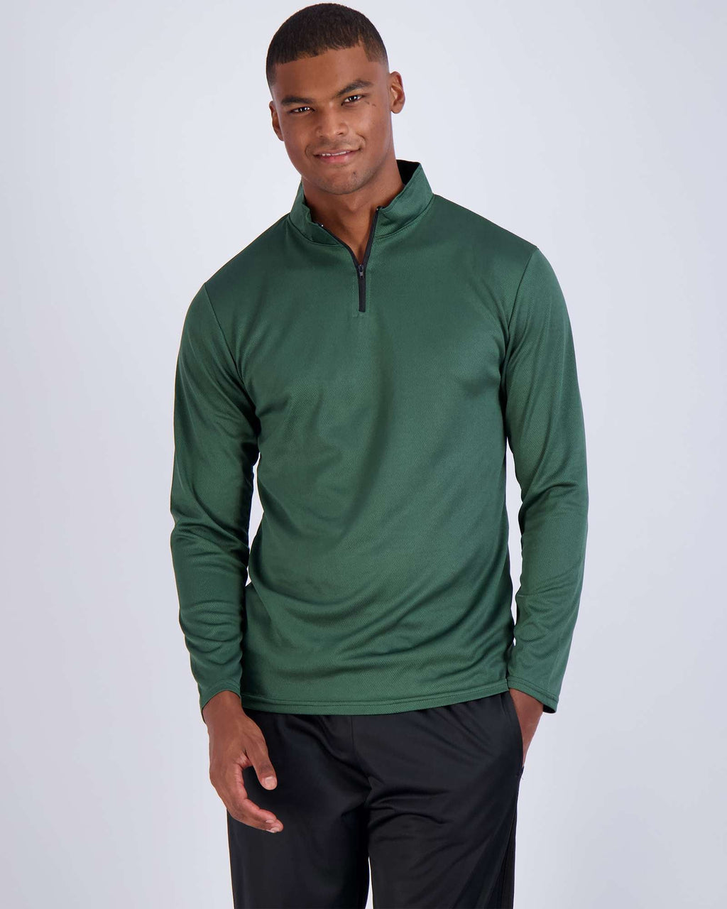 3 Pack: Mens Mesh Active Quarter Zip Pullover