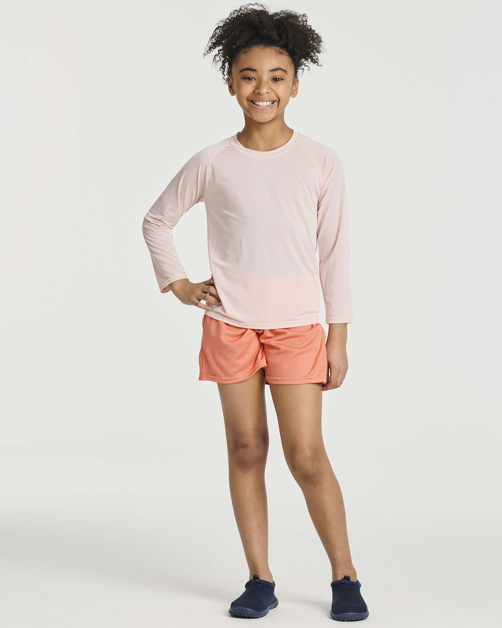 4 Pack: Girls' Long Sleeve Rash Guard Shirt