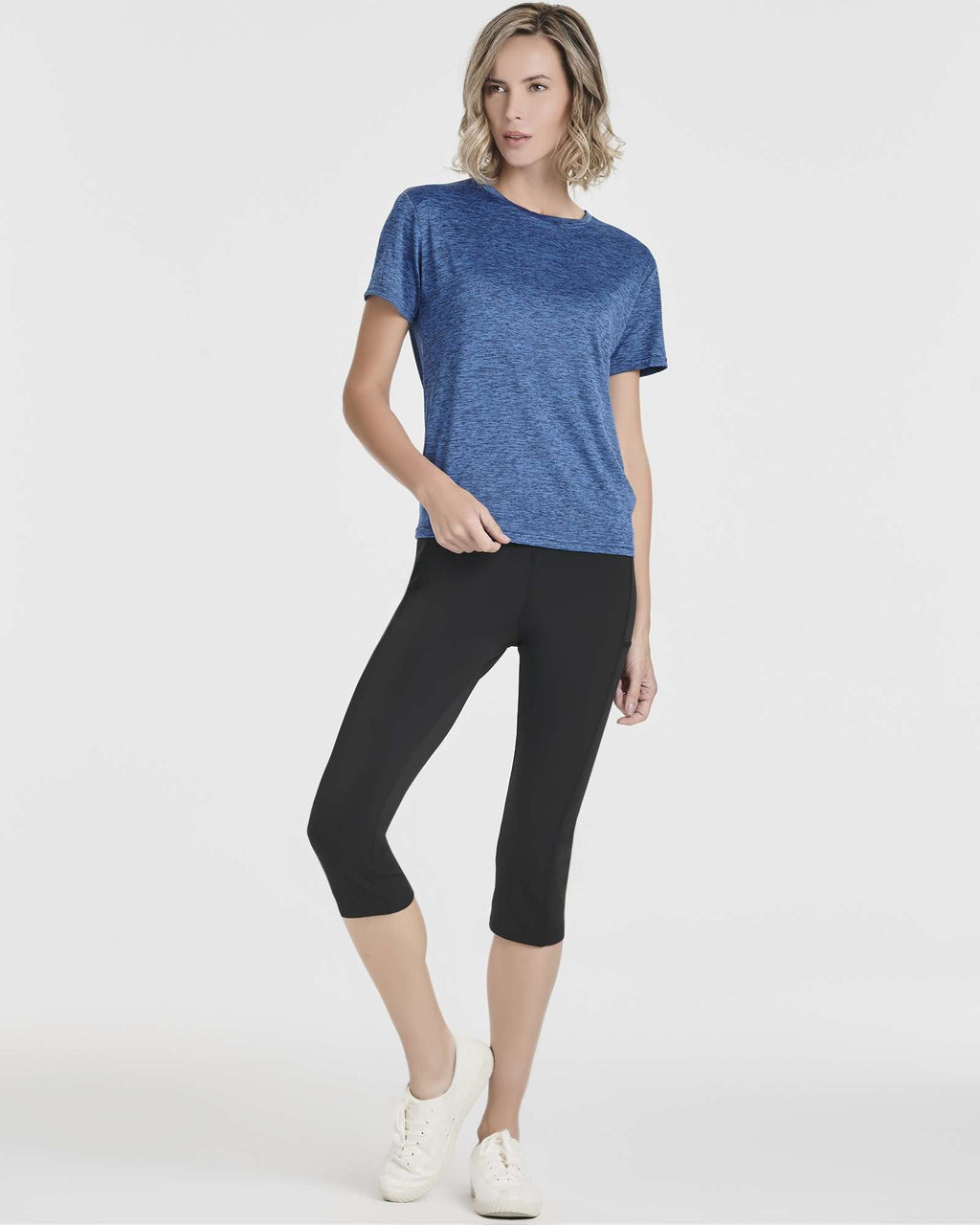 5 Pack: Women's Short Sleeve Open Back Tie Back Dry-Fit T-Shirt