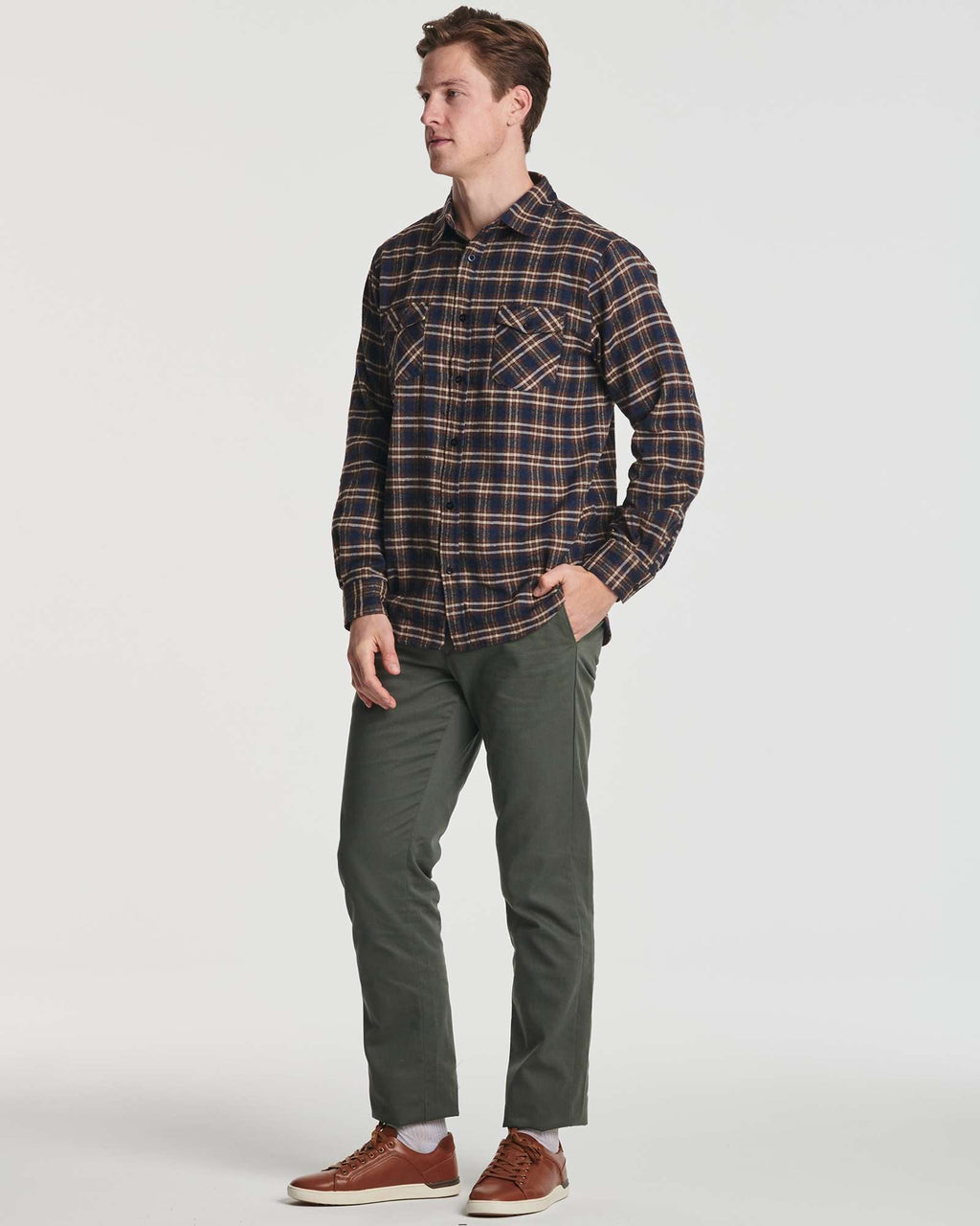 3 Pack: Men's Long-Sleeve Flannel Shirt