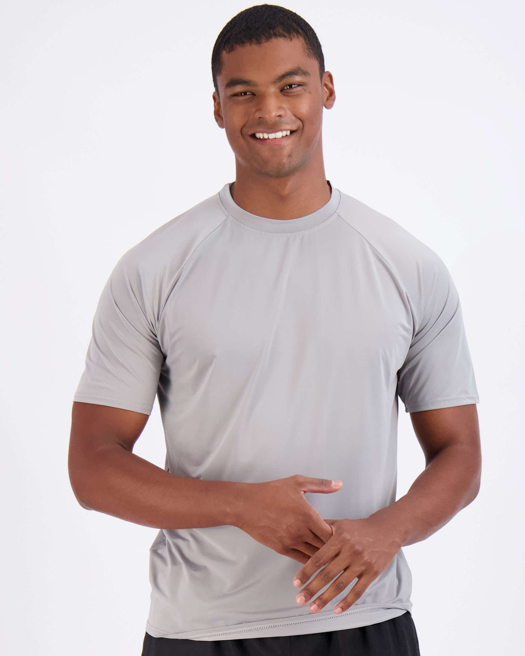 4 Pack: Men's Short Sleeve Rash Guard Shirt (Available In Big & Tall)
