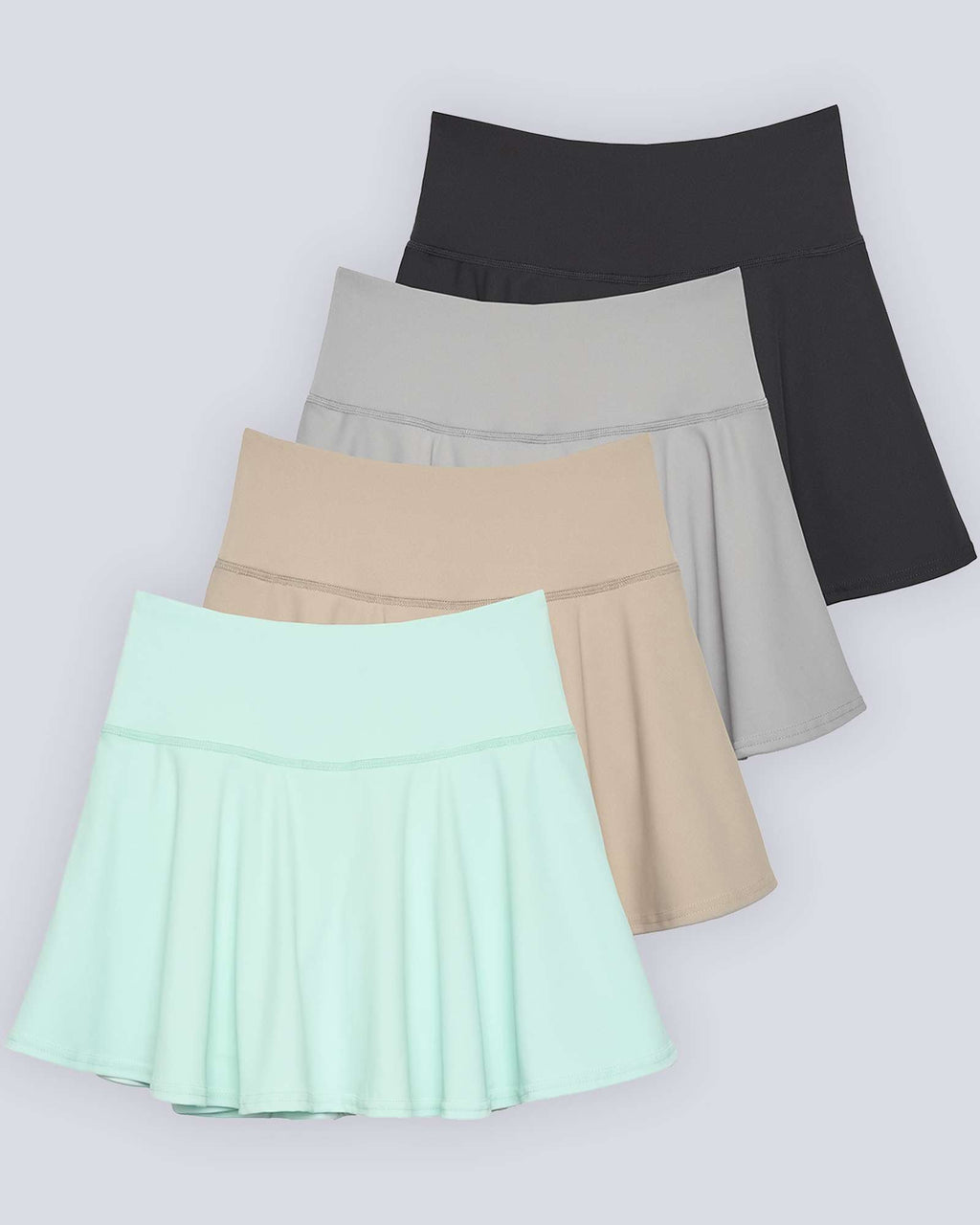 4 Pack: Women's High Waisted Tennis Skirts