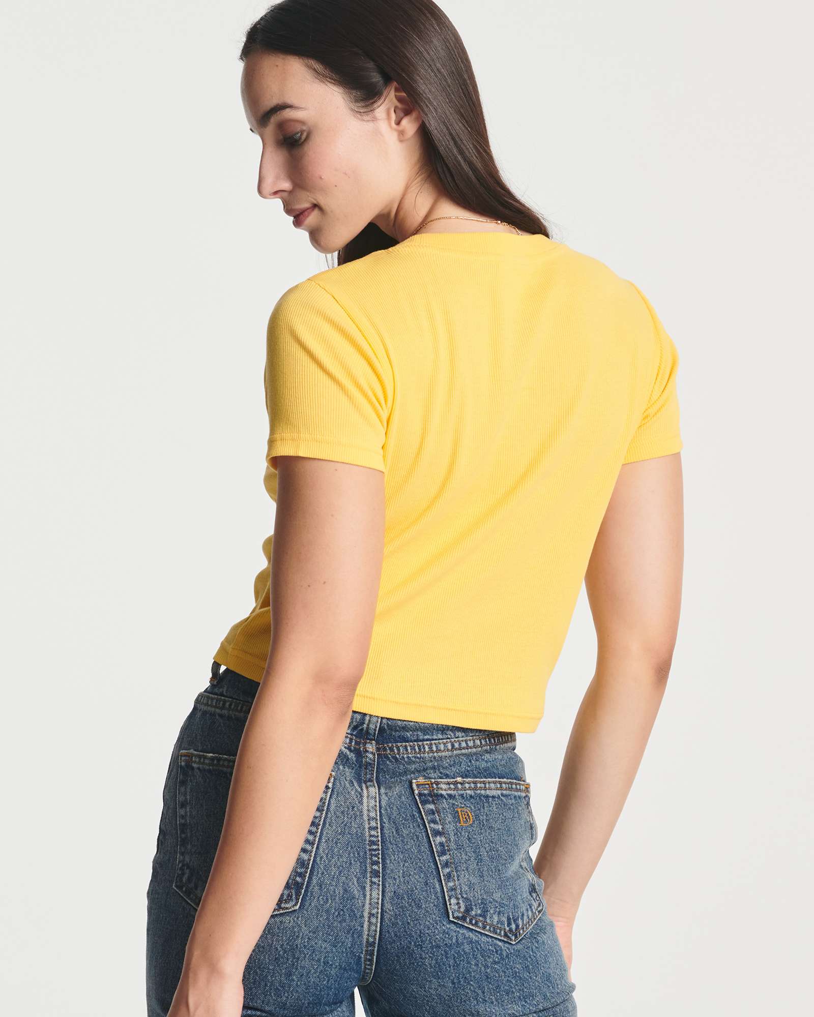 4 Pack: Women's Short Sleeve Ribbed Knit Crop Top