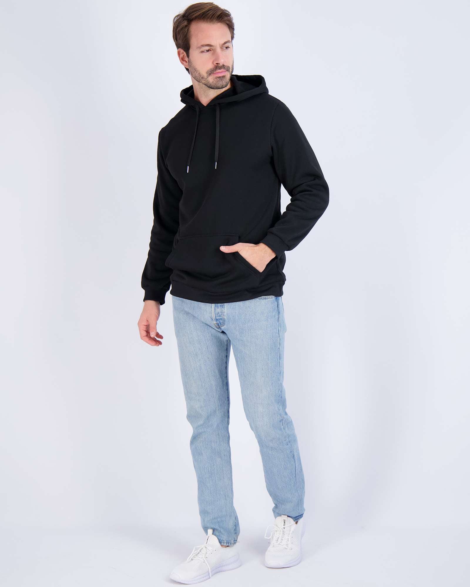 3 Pack: Mens Fleece Pullover Hoodie Sweatshirt