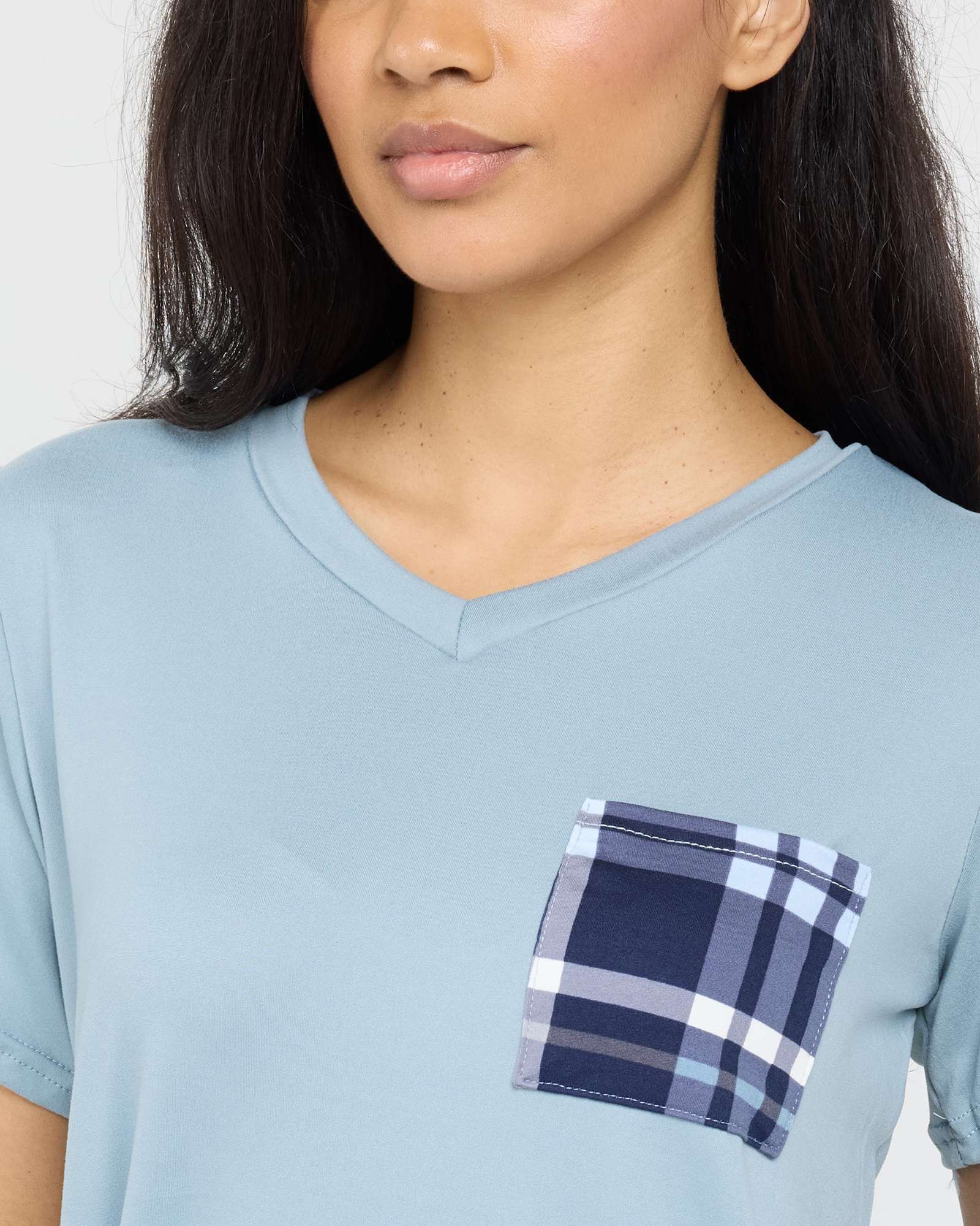 2 Pack: Women’s Pajama Set Super-Soft Short Sleeve V-Neck Top With Pants (Available in Plus Size)