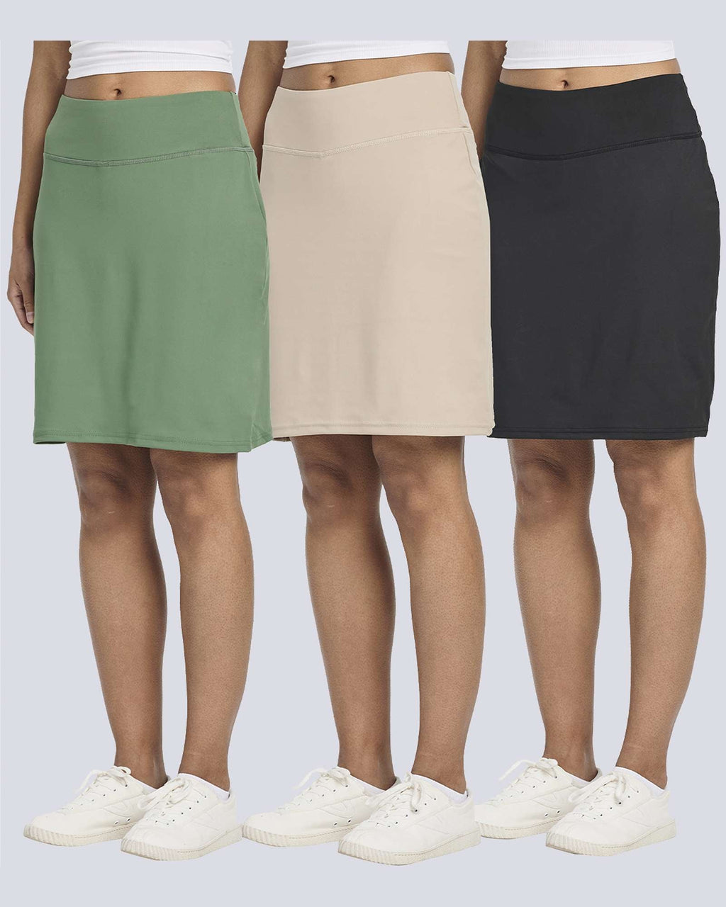 3 Pack: Women's 20" Golf Skirts with Pockets