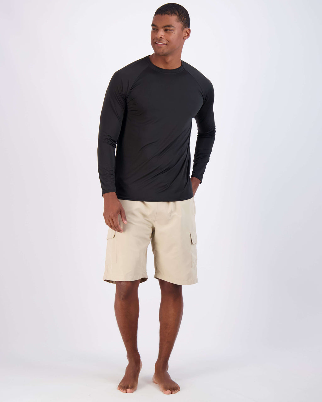 4 Pack: Men's Long Sleeve Rash Guard Shirt (Available In Big & Tall)
