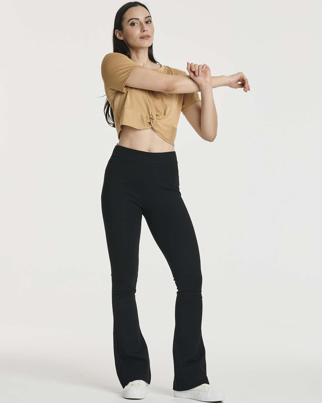 5 Pack: Women's Short Sleeve Twist Front Crop Top