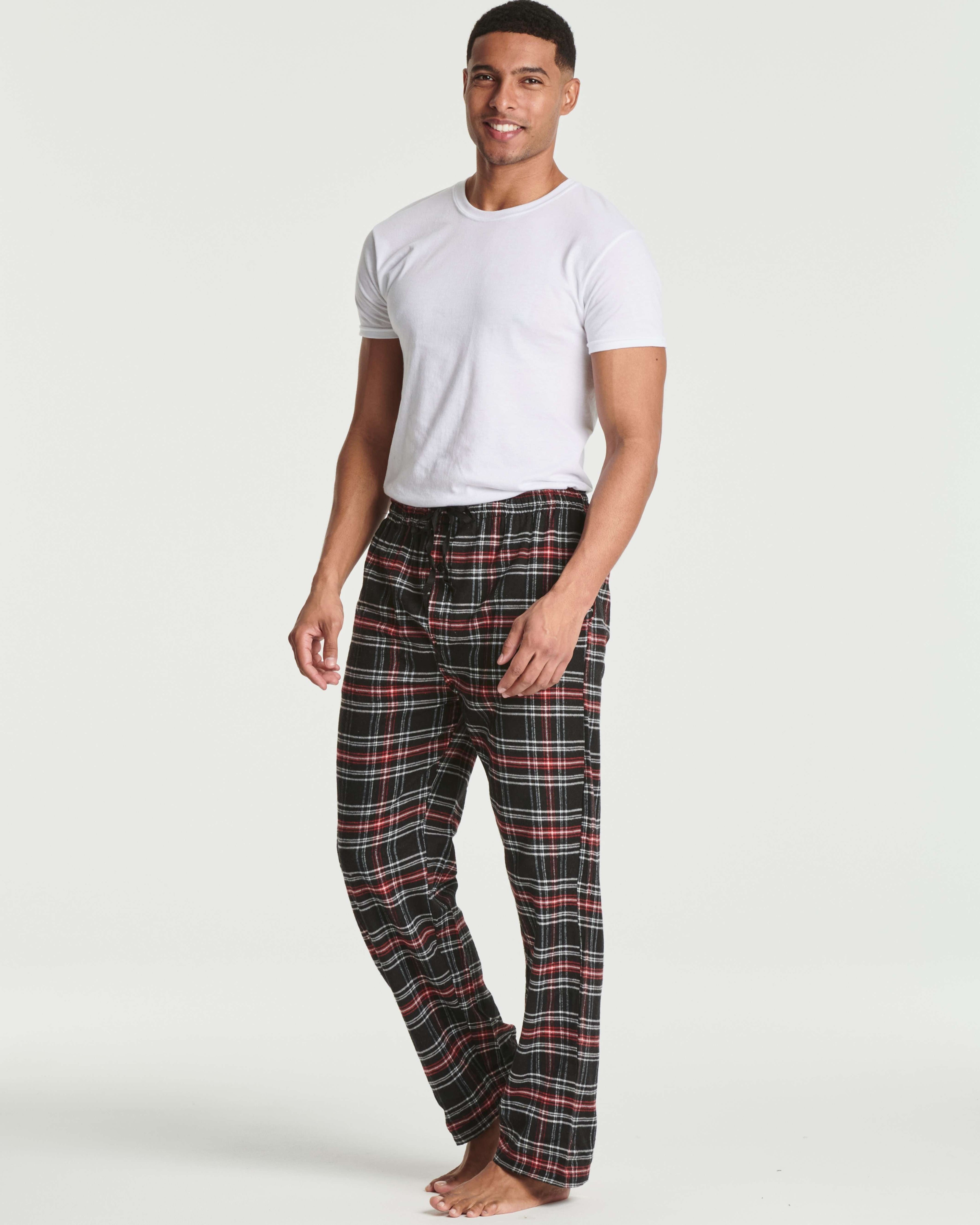 3 Pack: Mens Flannel Plaid Pajama Pants