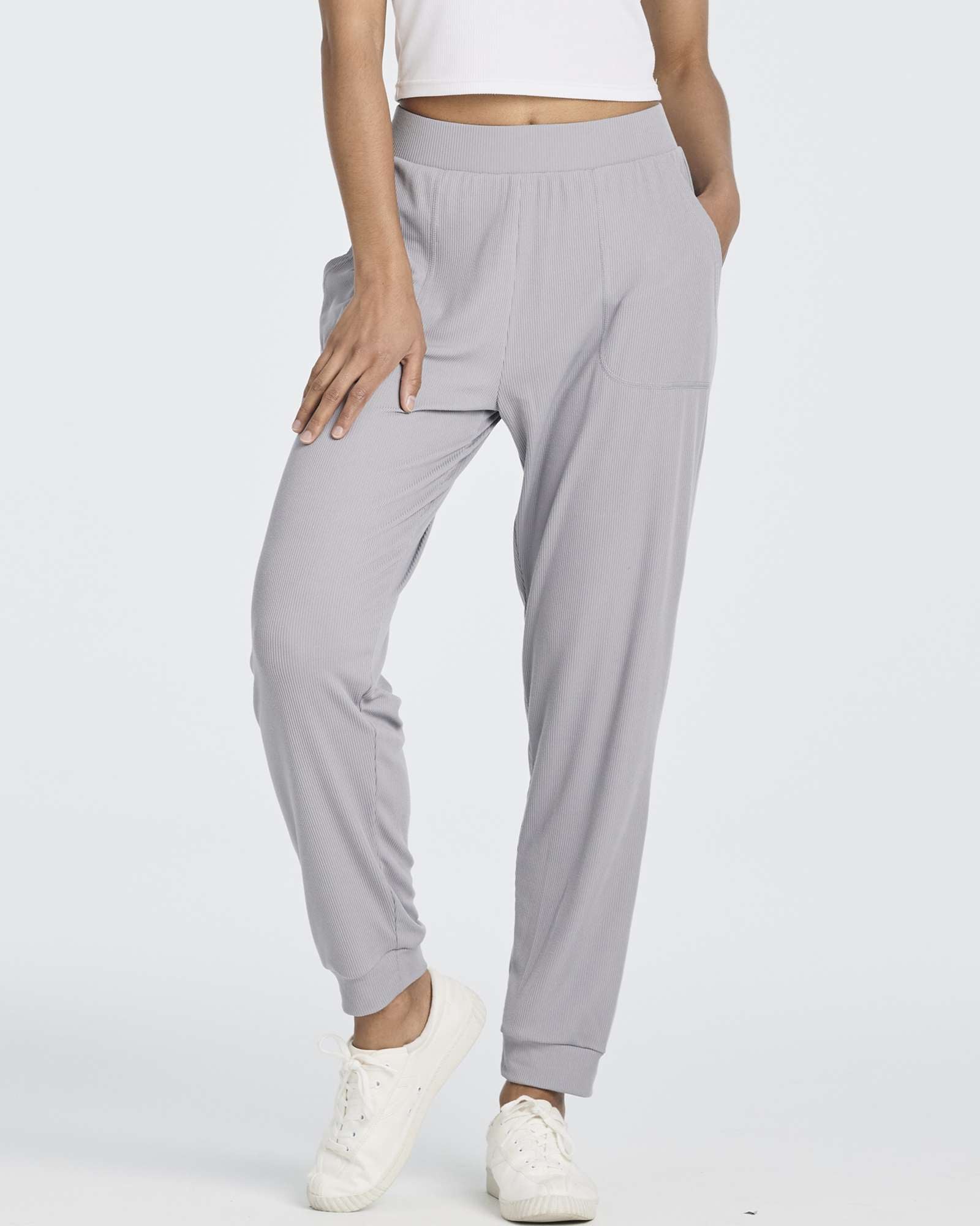 3 Pack: Women's Ribbed Lounge Jogger Sweatpants