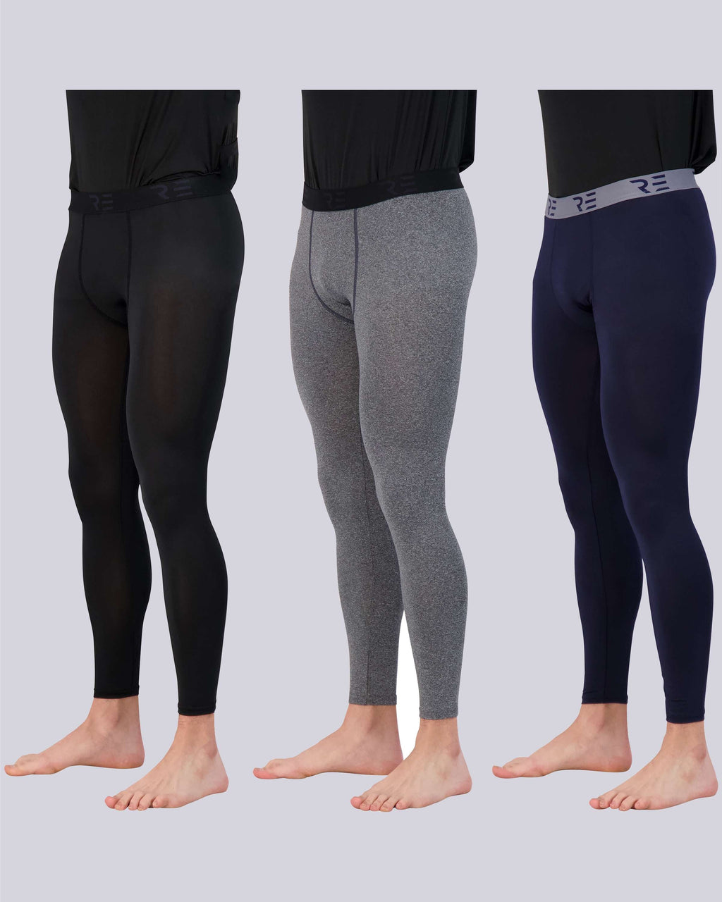 3 Pack: Mens Active Compression Pants