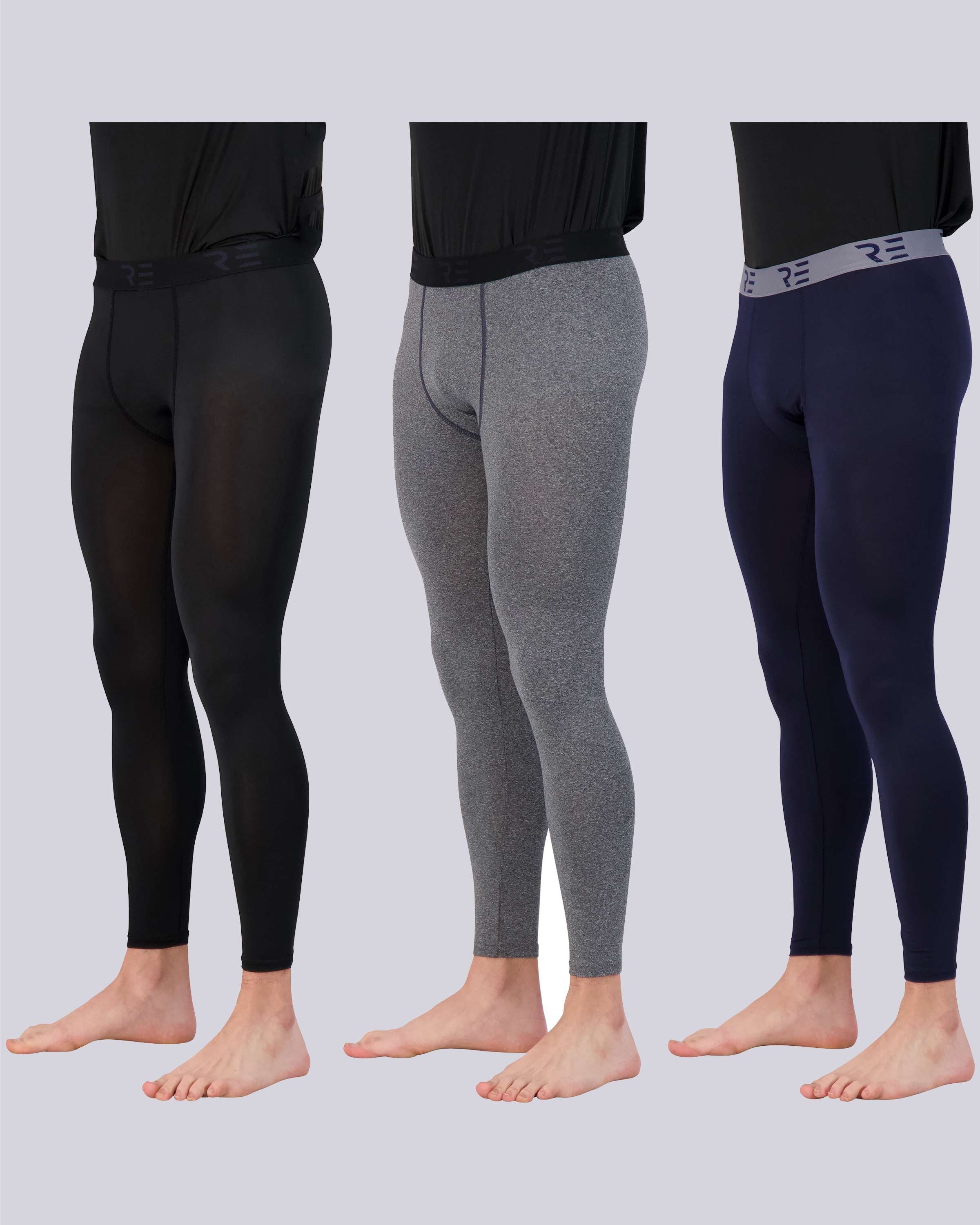 3 Pack: Mens Active Compression Pants