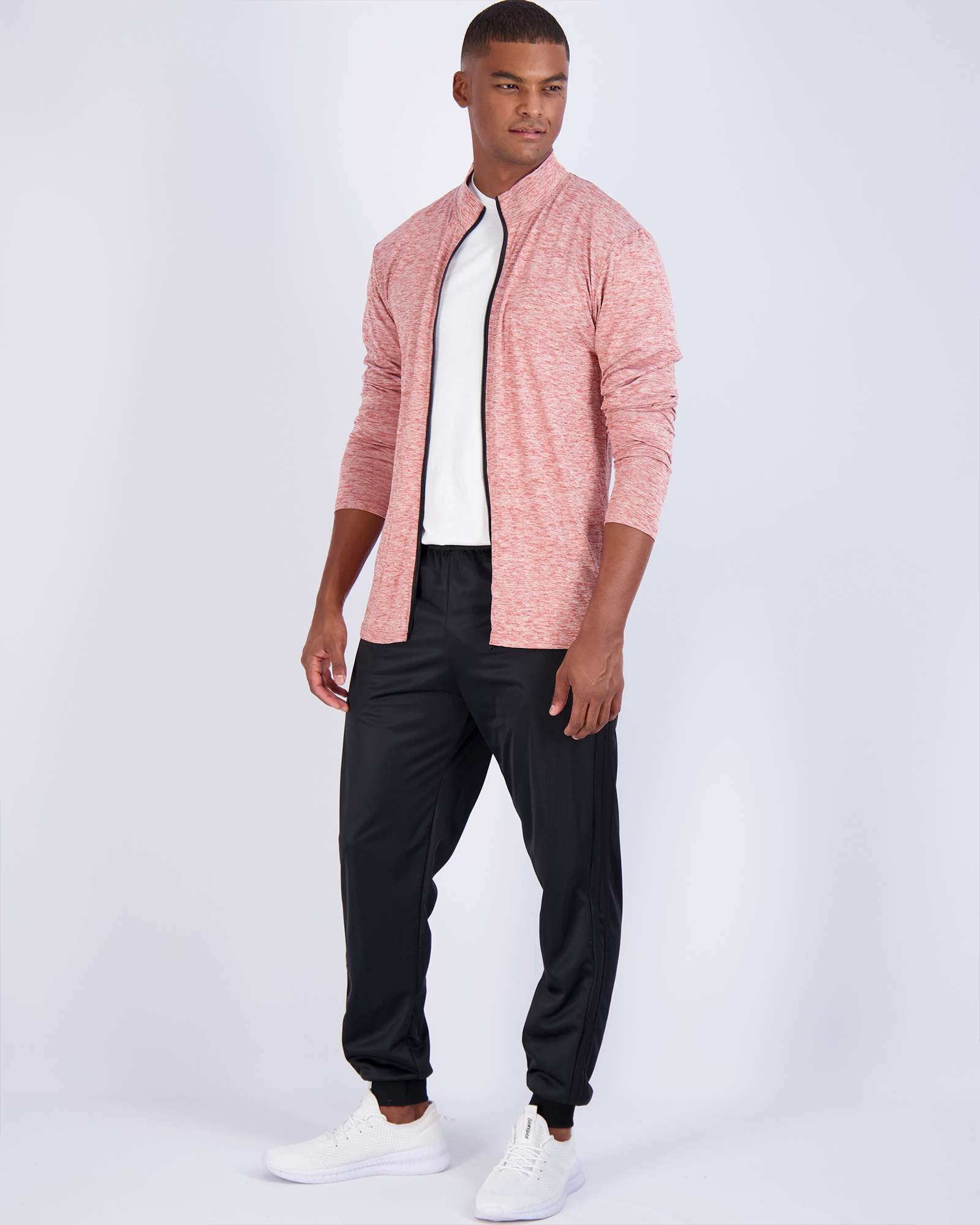 3 Pack: Mens Dry-Fit Full Zip Mock Neck Jacket