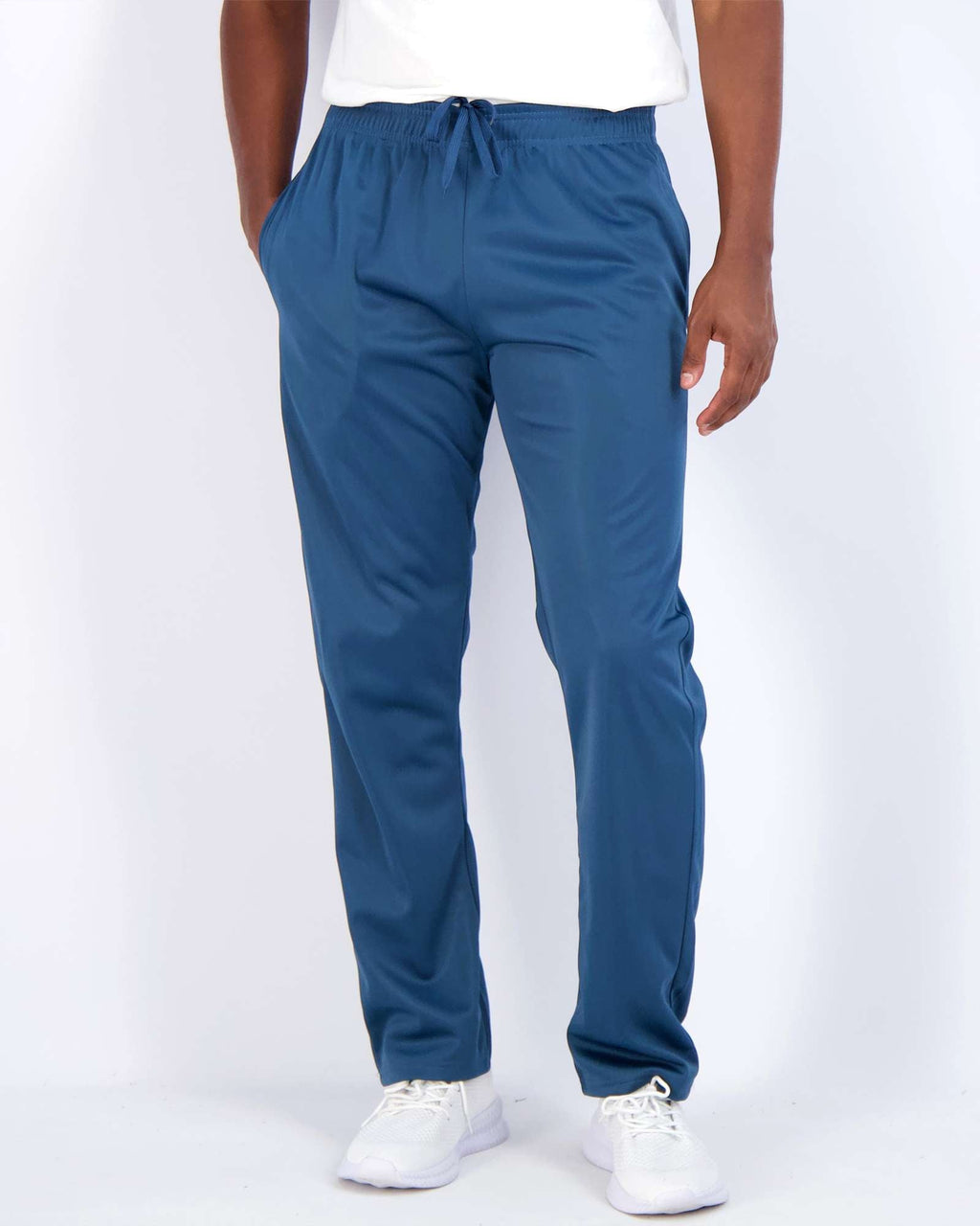 3 Pack: Mens Active Athletic Casual Tricot Open Bottom Sweatpants with Pockets (Available in Big & Tall)