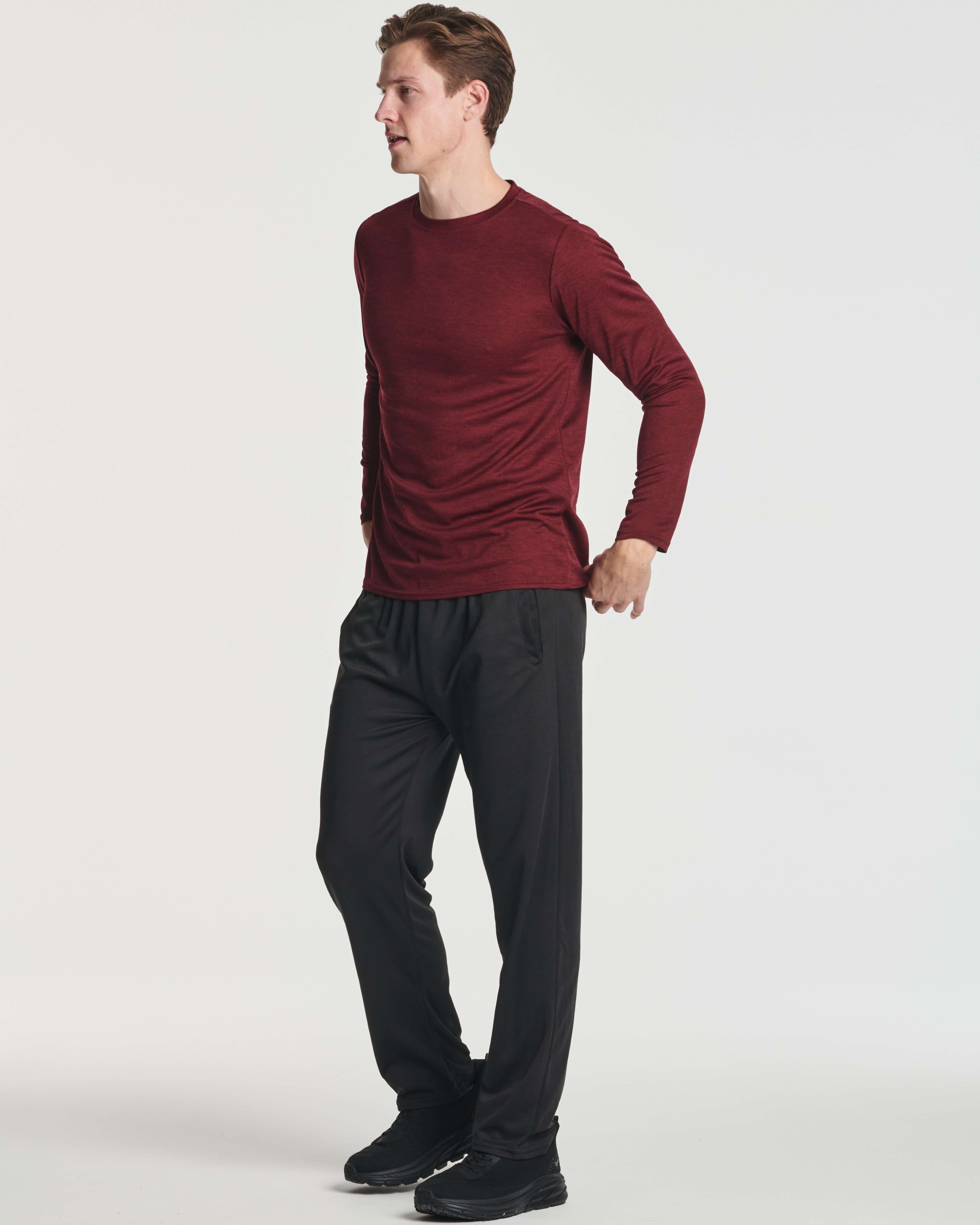 5 Pack: Men's Mesh Quick Dry Athletic Long Sleeve T-Shirt  UPF SPF UV Sun (Available in Big & Tall)