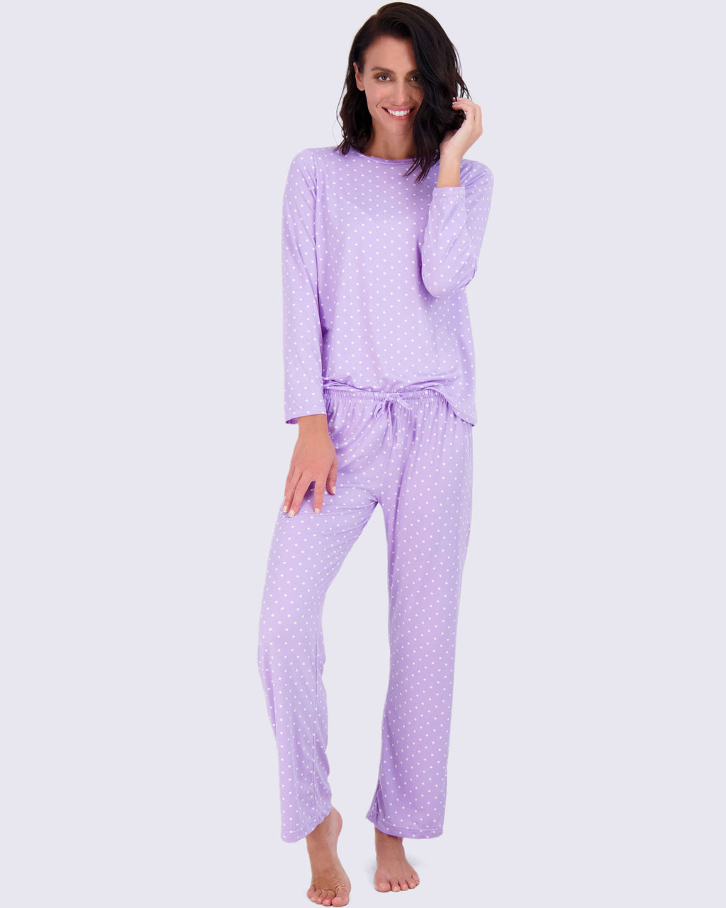 2 Pack: Women’s Pajama Set Super-Soft Long Sleeve Top With Pants