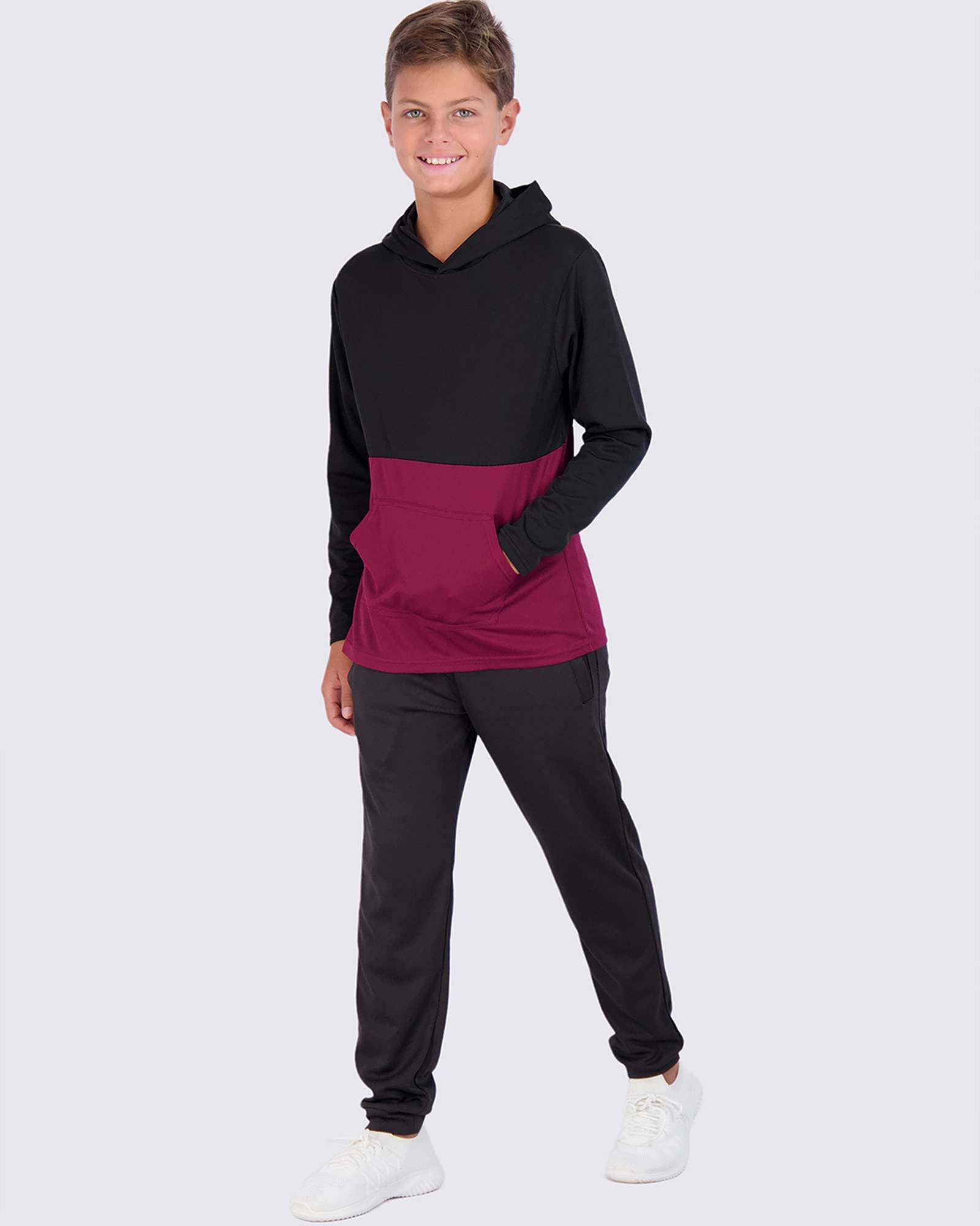 3 Pack: Boys Mesh Long Sleeve Pullover Hoodie Active Sweatshirt