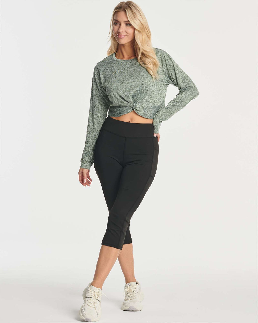 4 Pack: Women's Long-Sleeve Twist Front T-Shirt (Available in Plus Size)