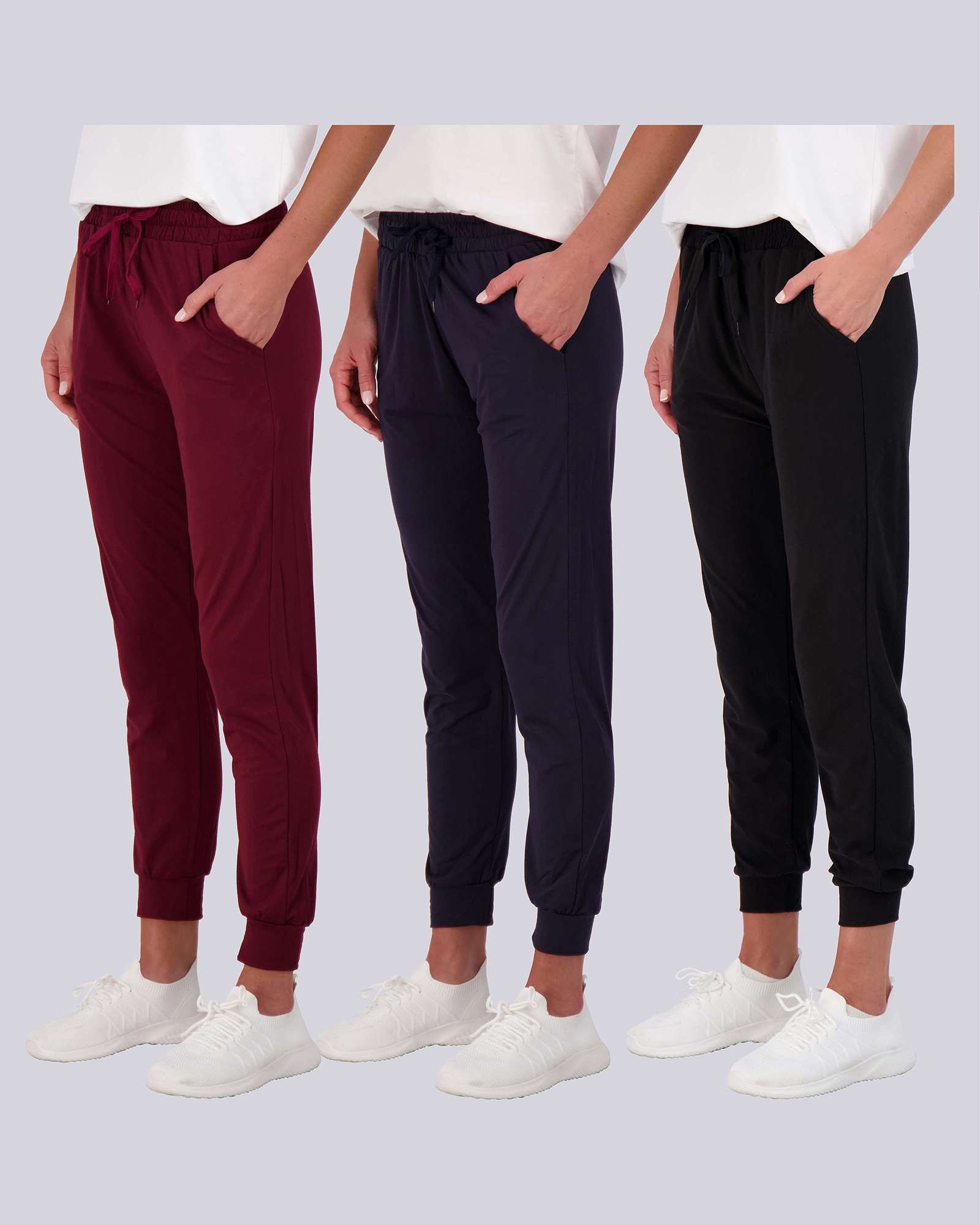 3 Pack: Womens Ultra-Soft Lounge Joggers