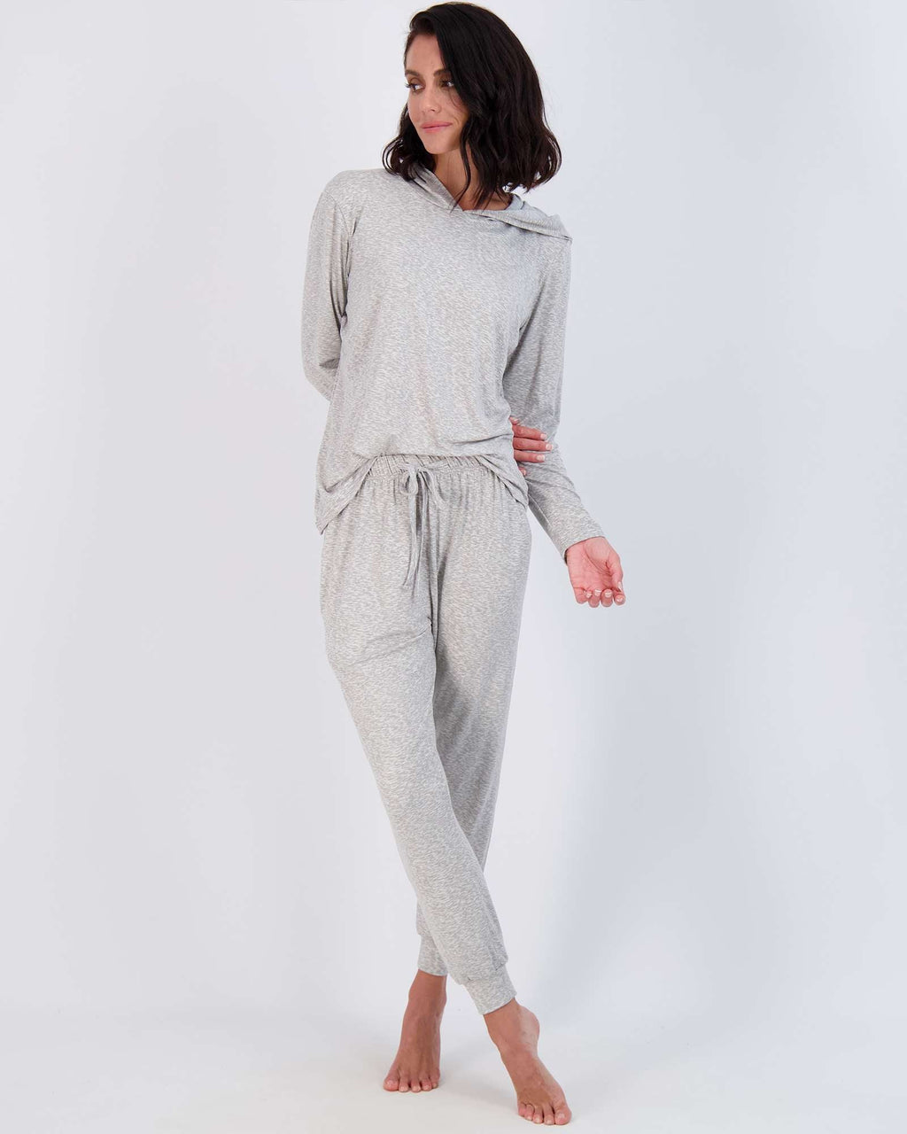 4 Piece: Womens Long Sleeve Henley & Jogger Lounge Pajama Set