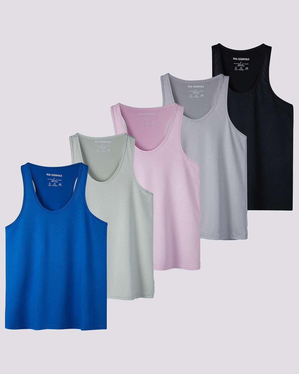 5 Pack: Womens Dry-Fit Racerback Tank Top