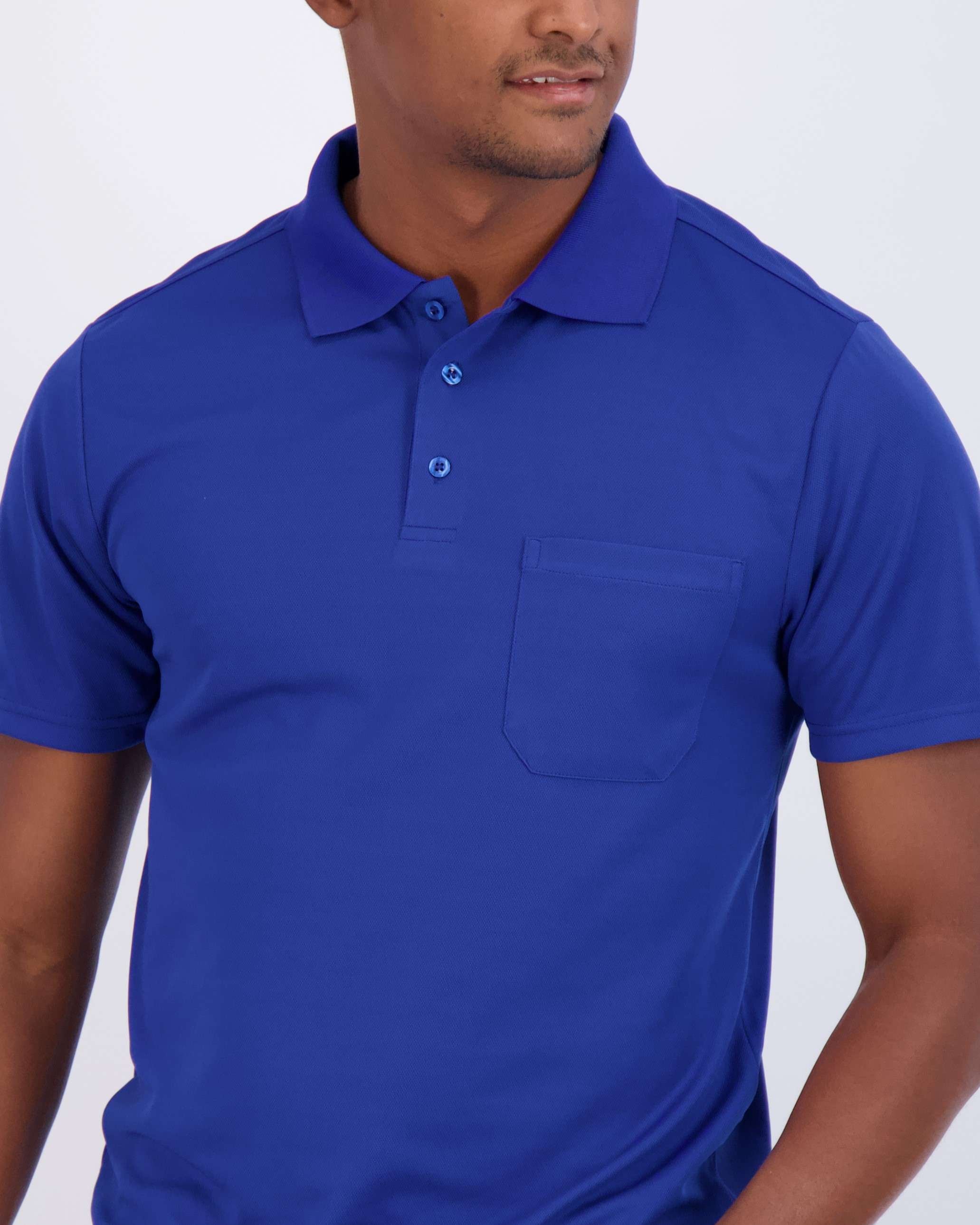 3 Pack: Men's Short Sleeve Dry-Fit Polo Shirt (Available in Big & Tall)