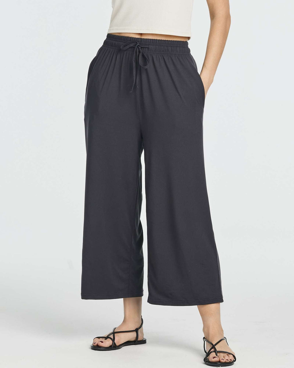 3 Pack: Women's Ultra-Soft Wide Leg Capri Pants