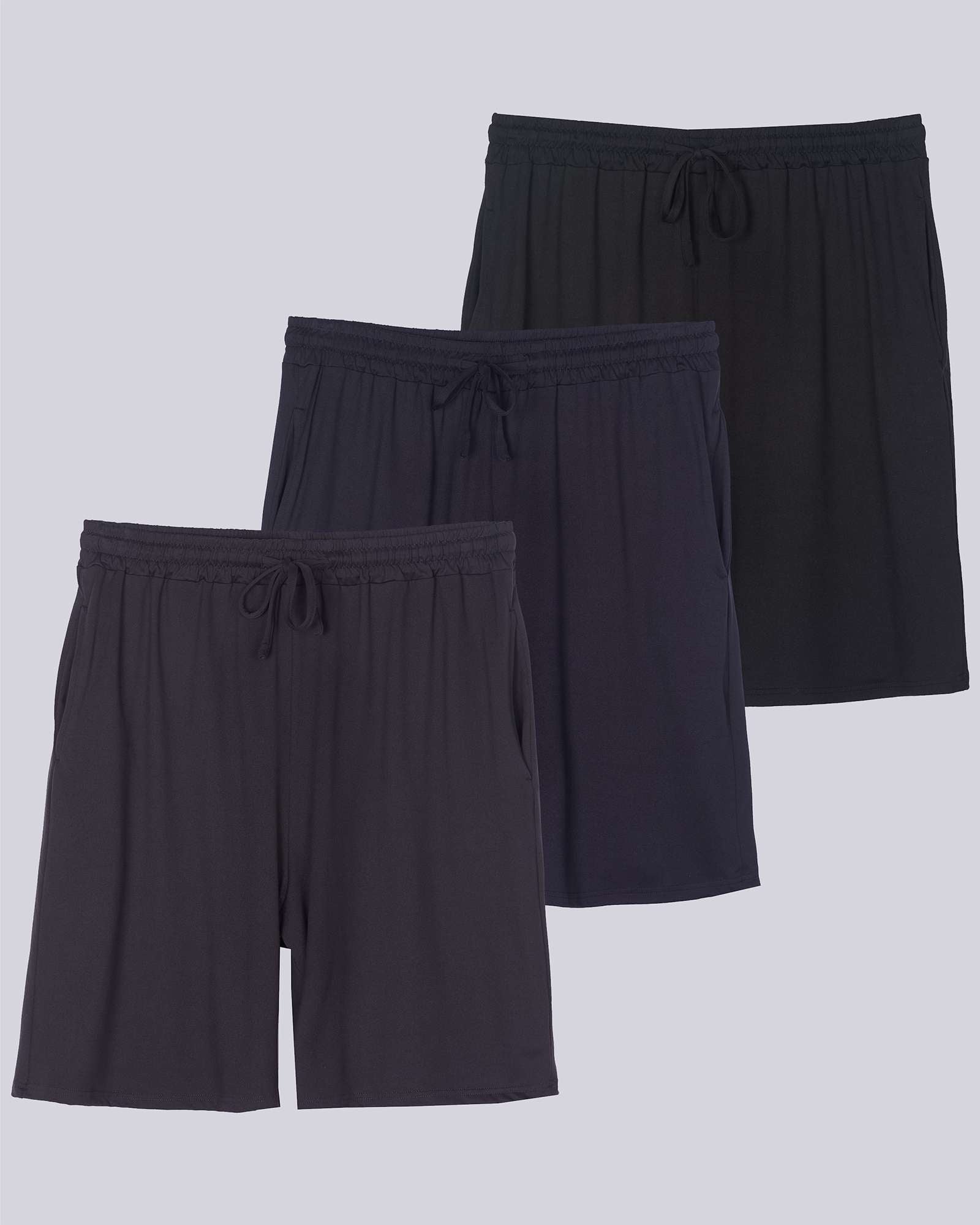 3 Pack: Men's Soft Pajama Shorts