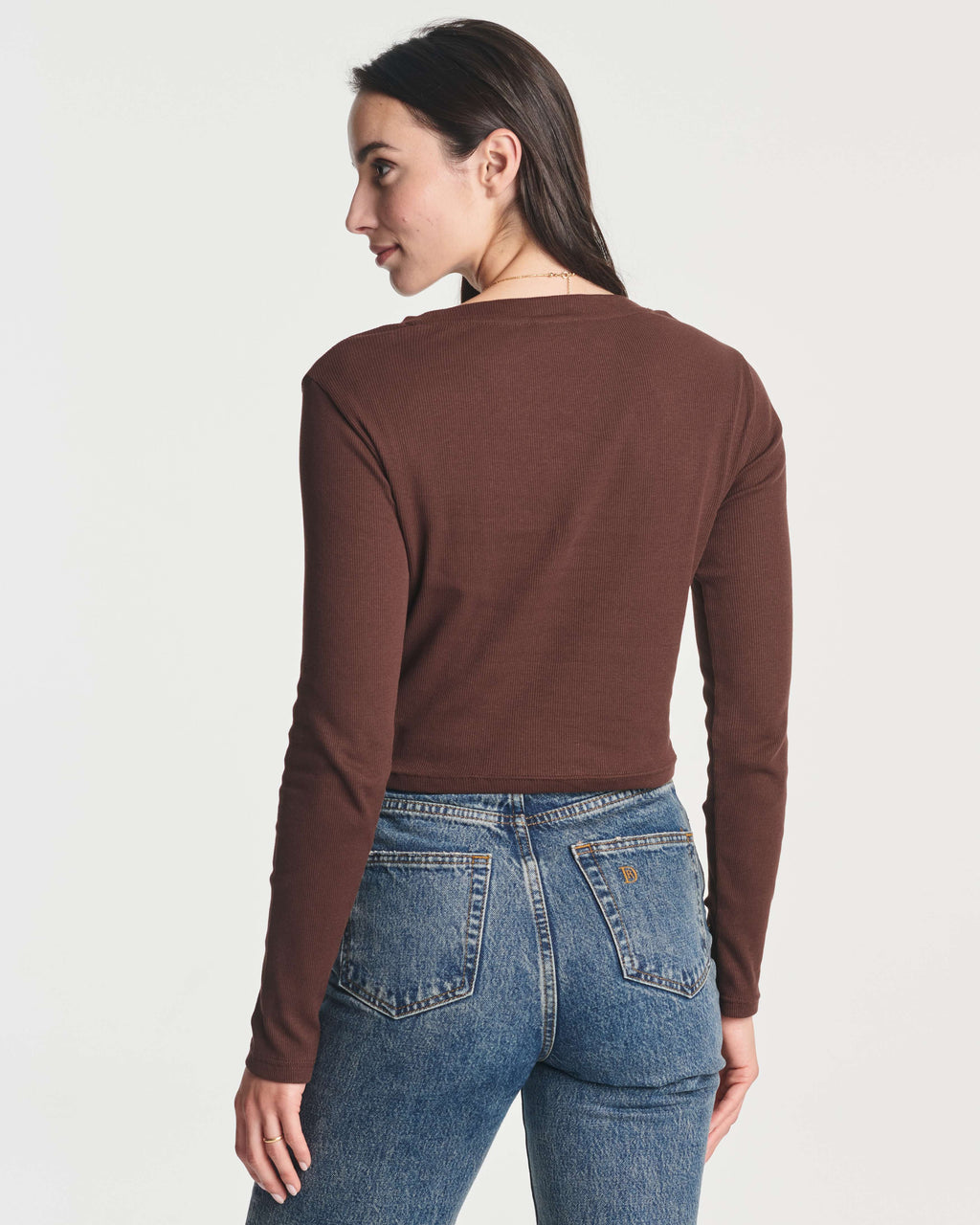 4 Pack: Women's Long Sleeve Ribbed Knit Crop Top (Available in Plus Size)