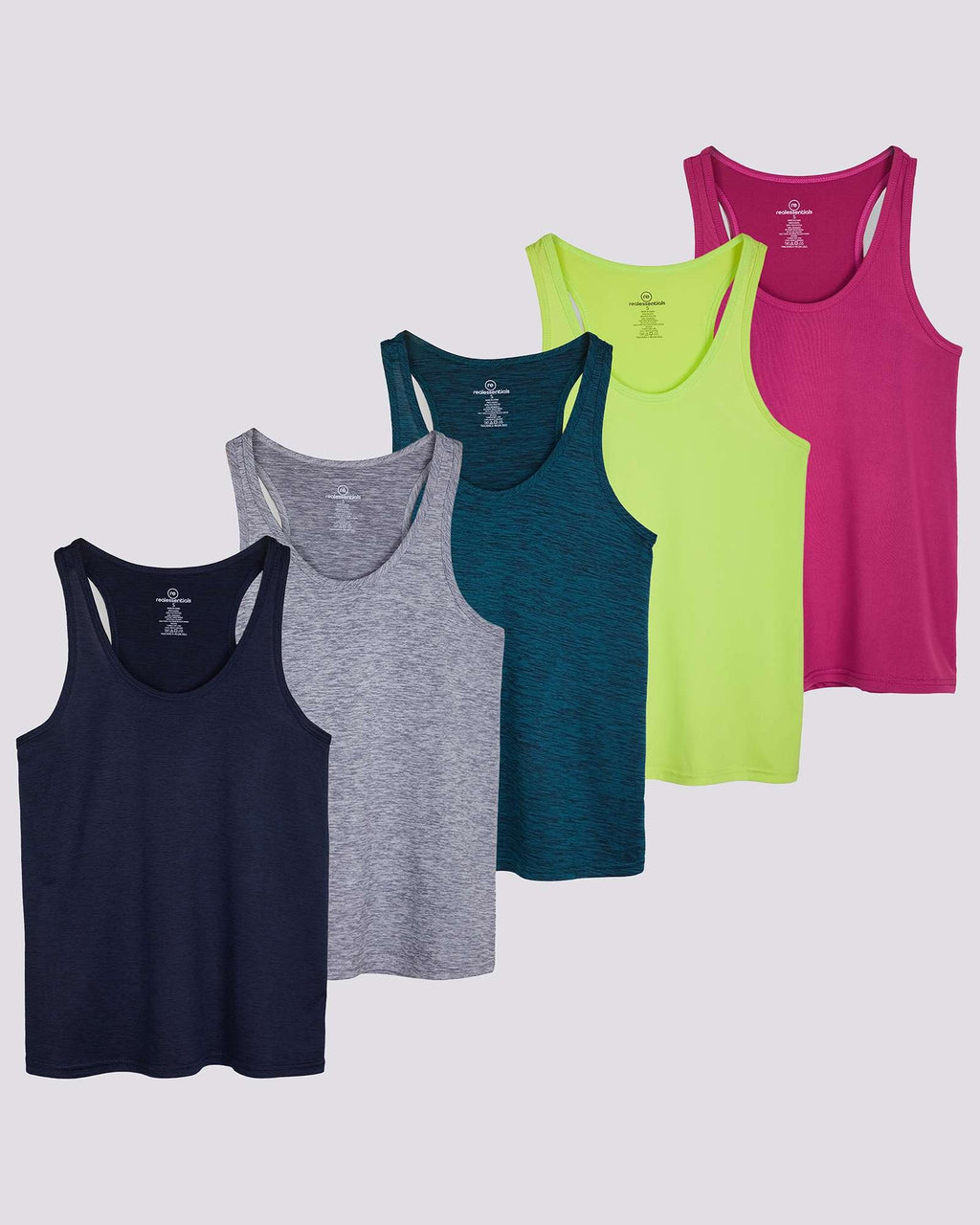 5 Pack: Womens Dry-Fit Racerback Tank Top