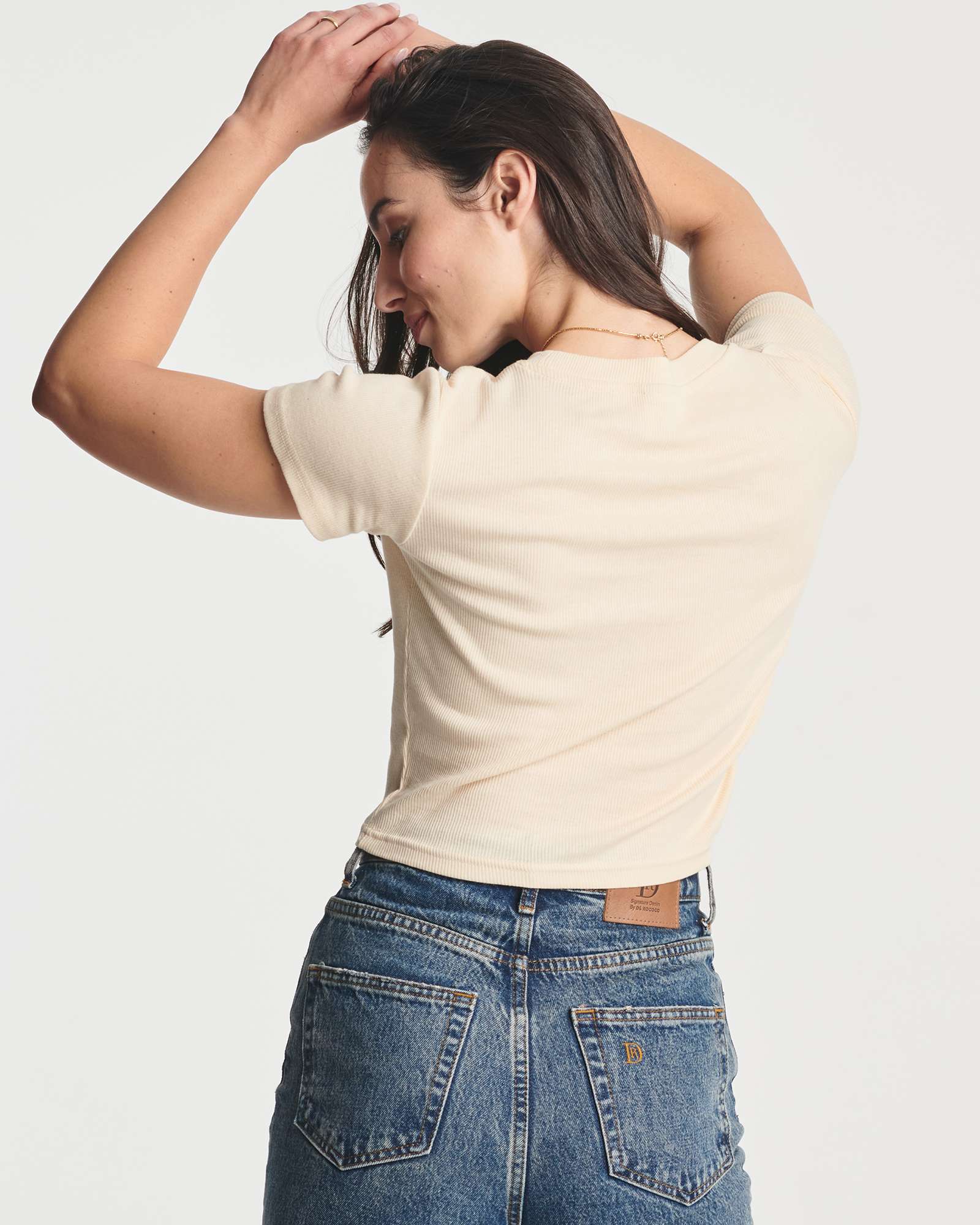 4 Pack: Women's Short Sleeve Ribbed Knit Crop Top