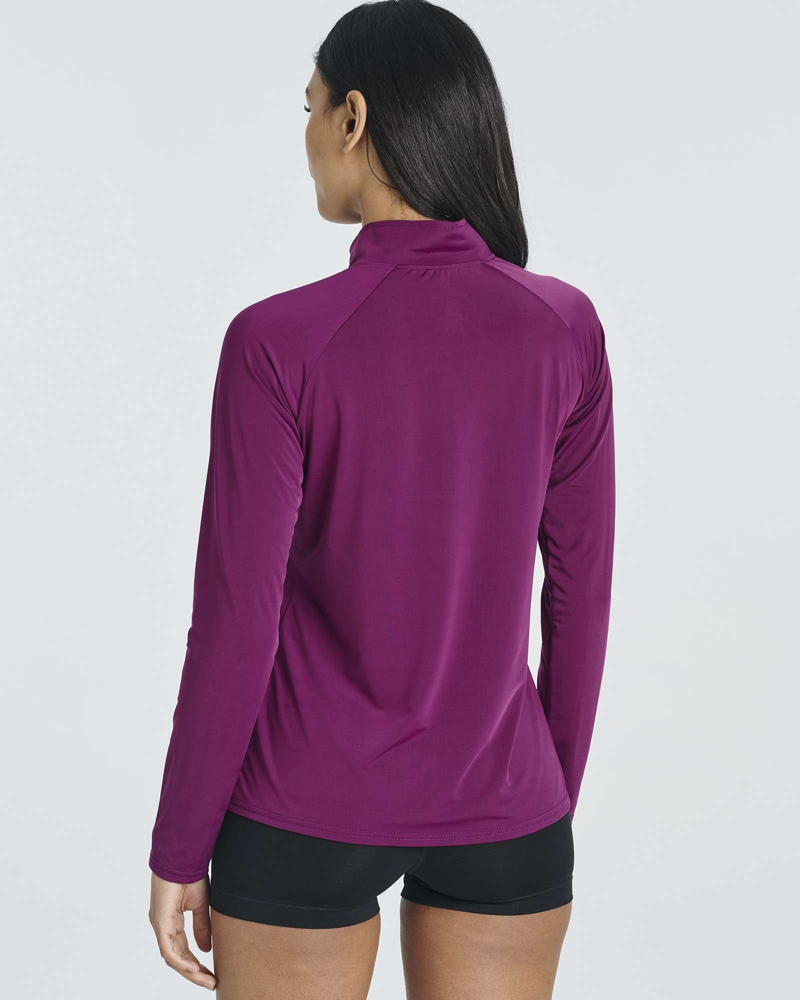 3 Pack: Women's 1/4 Zip Rash Guard Long Sleeve Swim Shirt