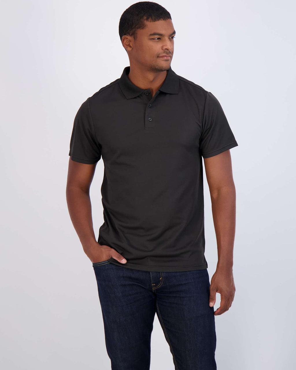 3 Pack: Mens Quick-Dry Short Sleeve Performance Polo Shirt