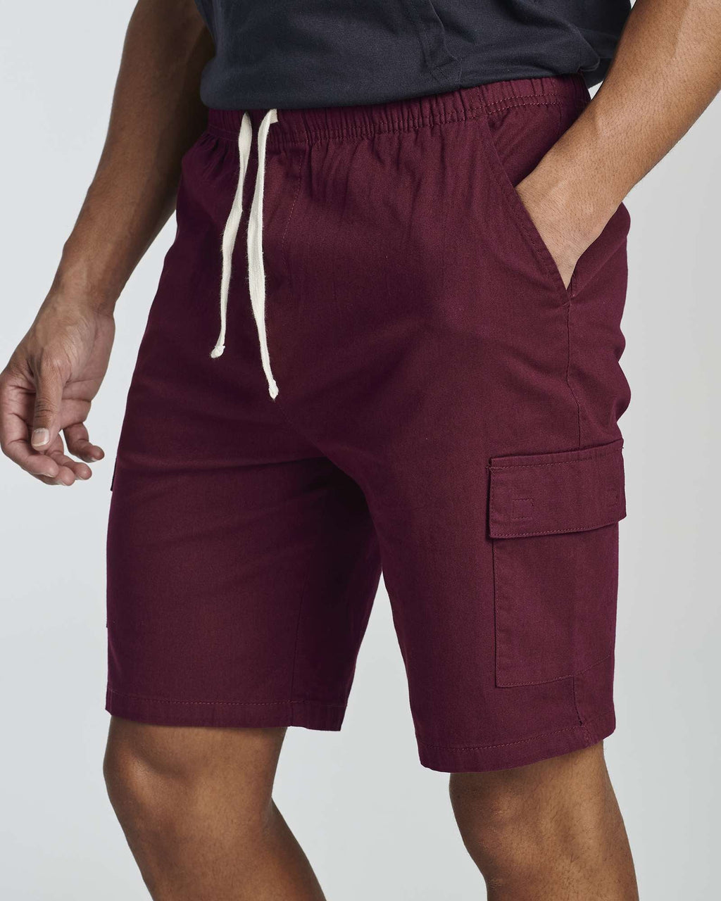 3 Pack: Men's 9" Elastic Waistband Cargo Shorts