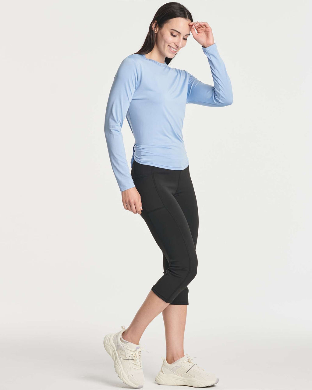 4 Pack: Women's Long-Sleeve Tie Back T-Shirt (Available in Plus Size)