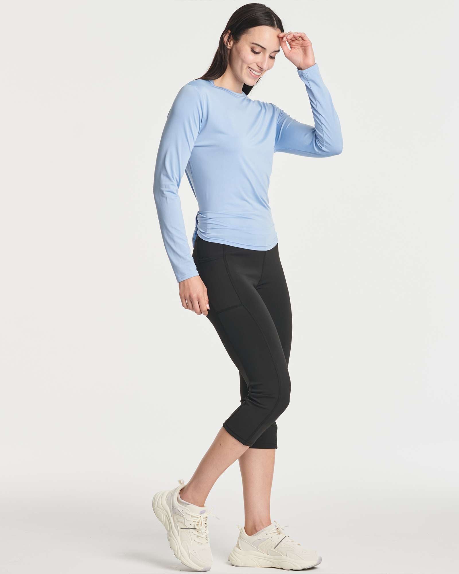 4 Pack: Women's Long-Sleeve Tie Back T-Shirt (Available in Plus Size)