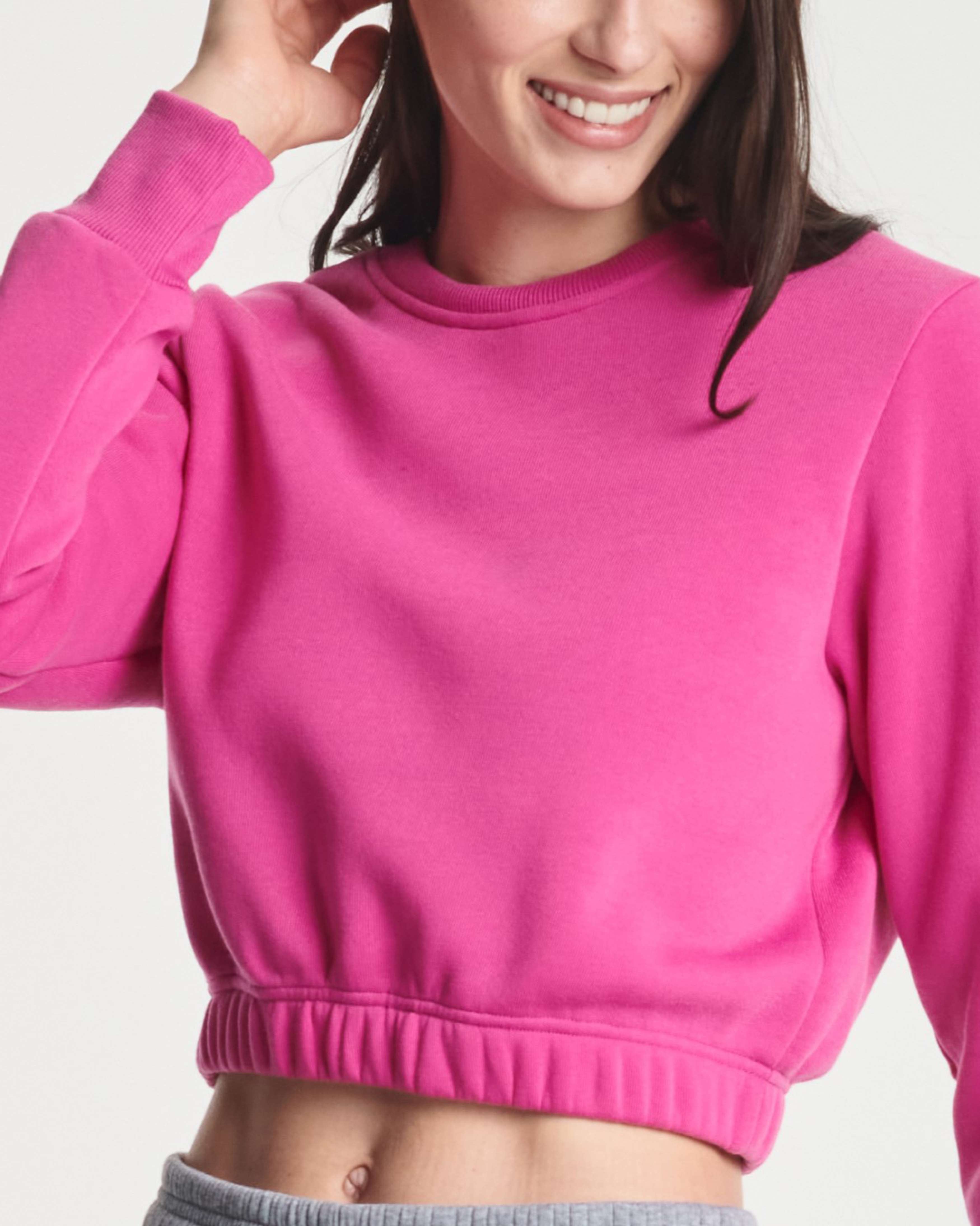 3 Pack: Women's Fleece Cropped Sweatshirt (Available in Plus Size)