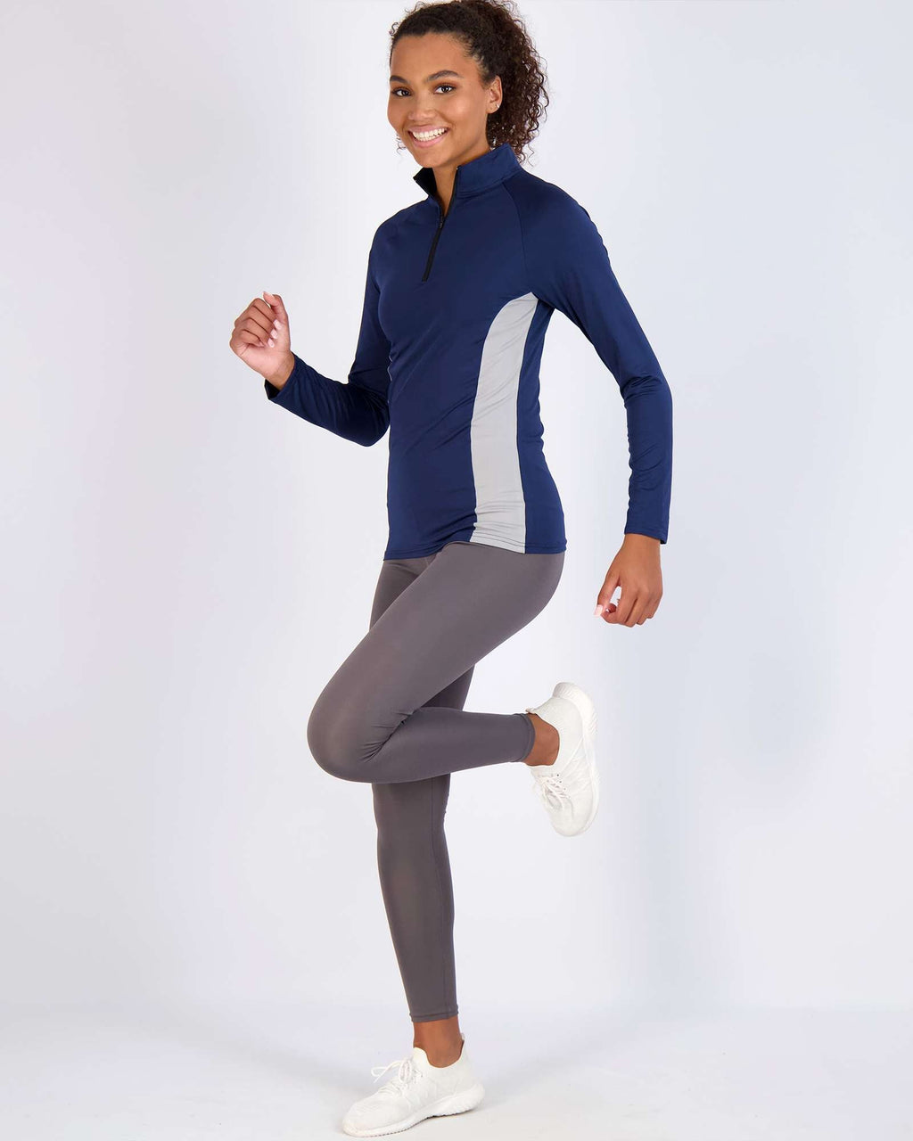 3 Pack: Womens Dry-Fit Active Long Sleeve Quarter Zip