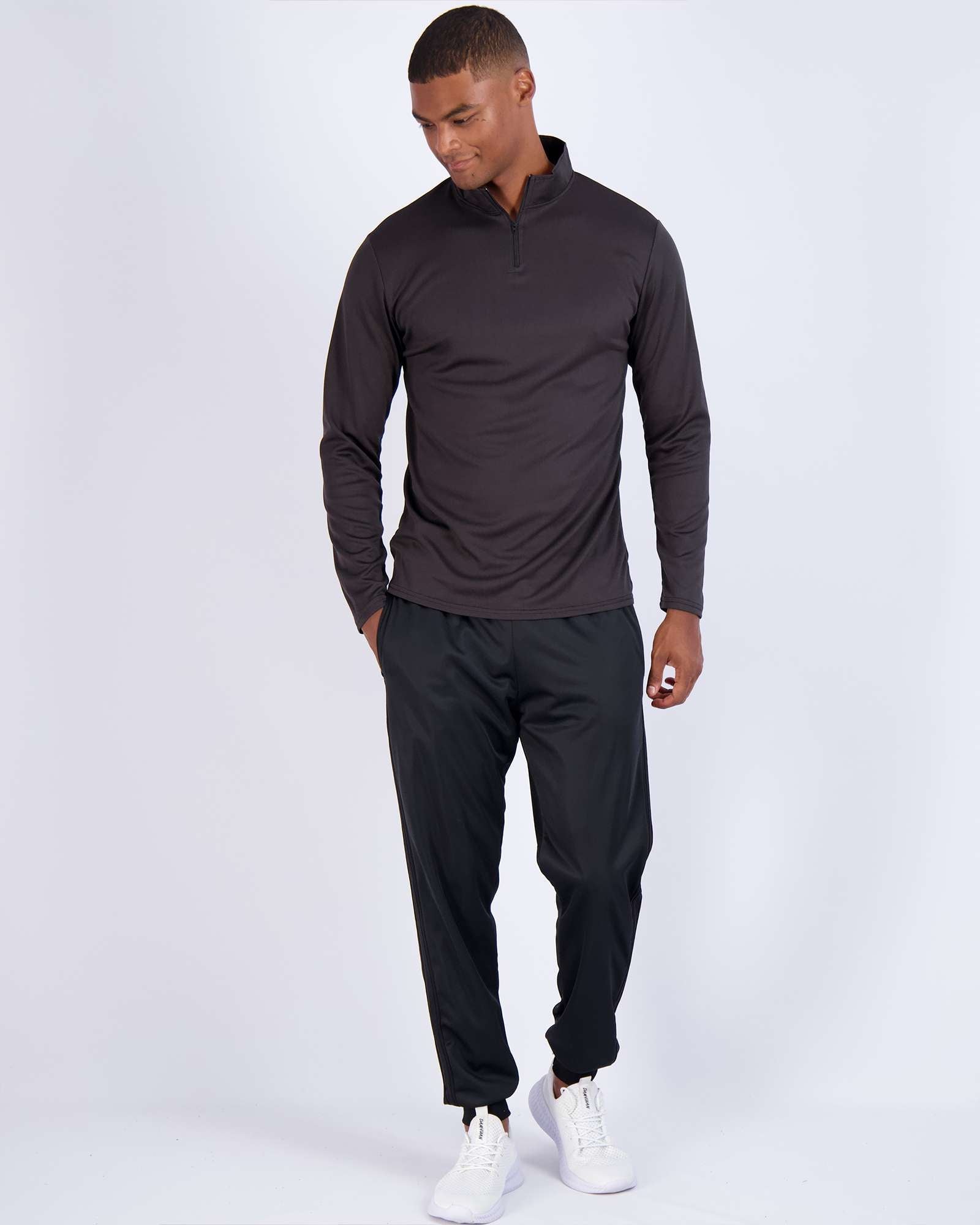 3 Pack: Mens Mesh Active Quarter Zip Pullover