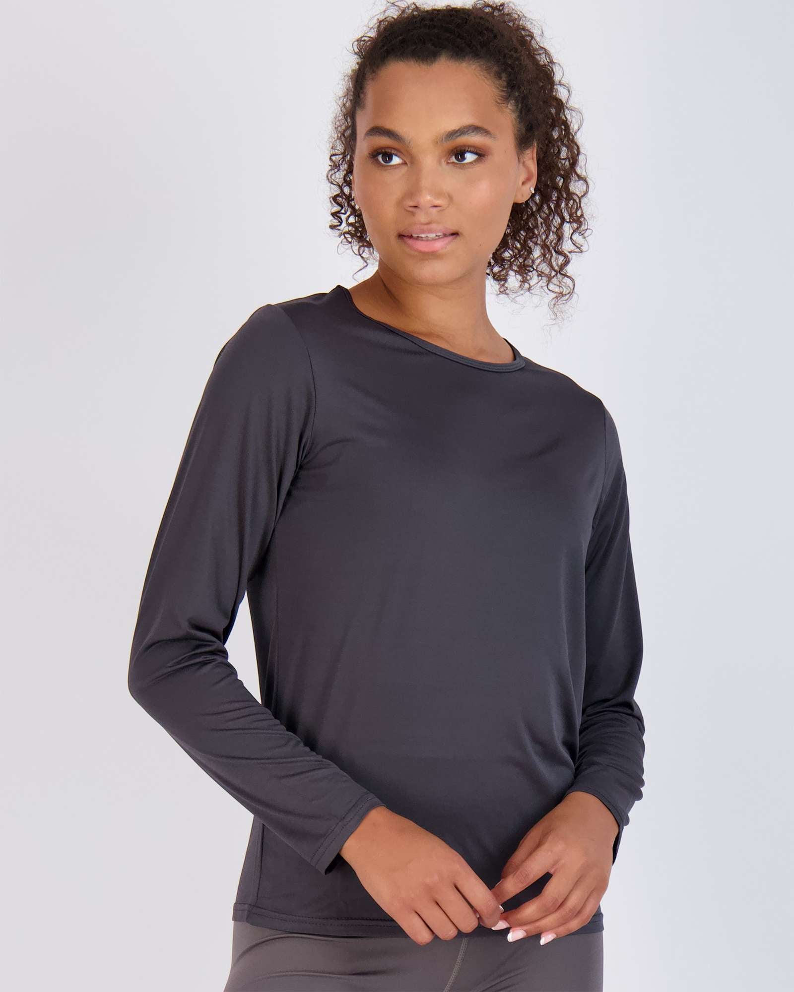 4 Pack: Womens Plus Dry-Fit Active Long-Sleeve T-Shirt