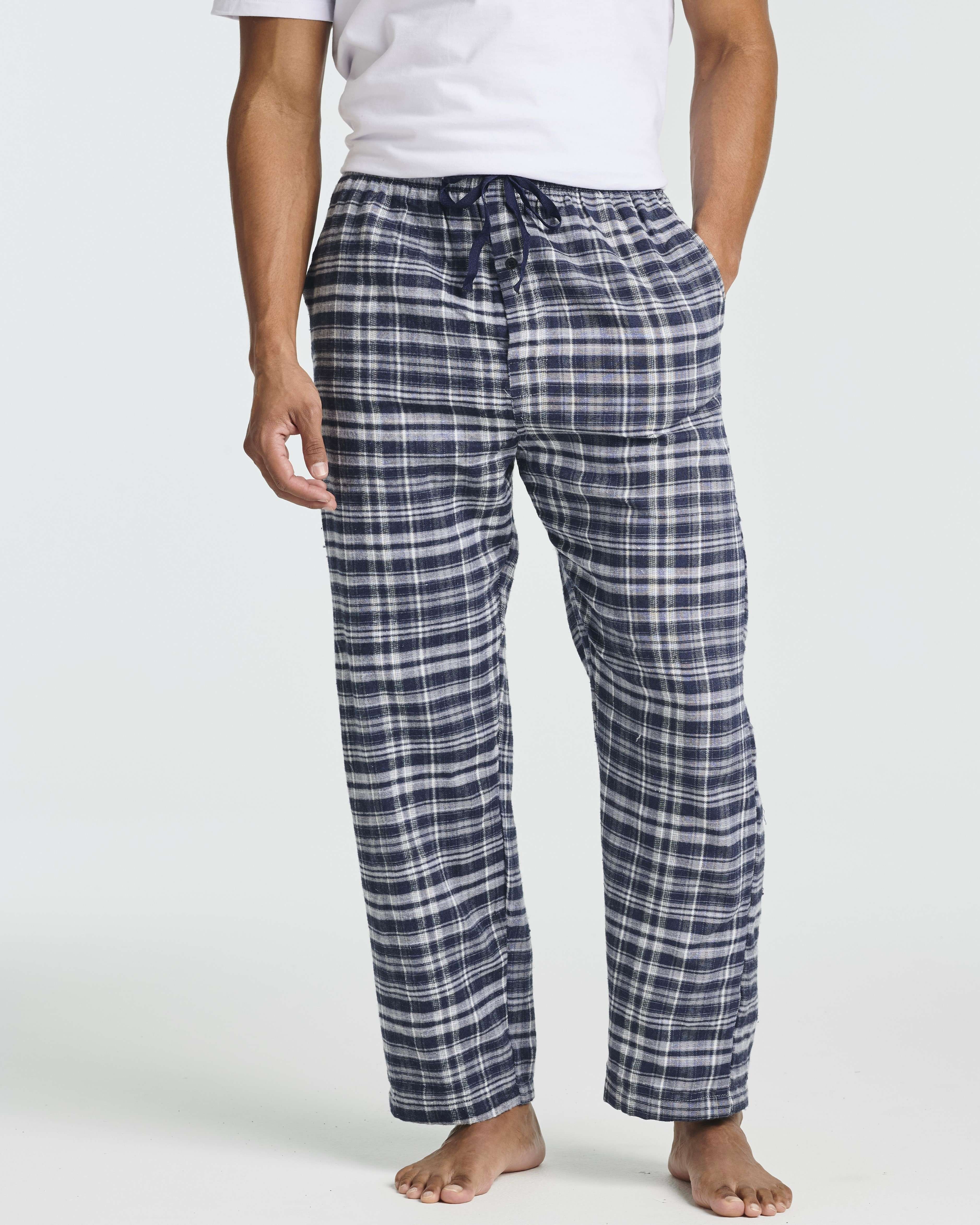 3 Pack: Mens Flannel Plaid Pajama Pants