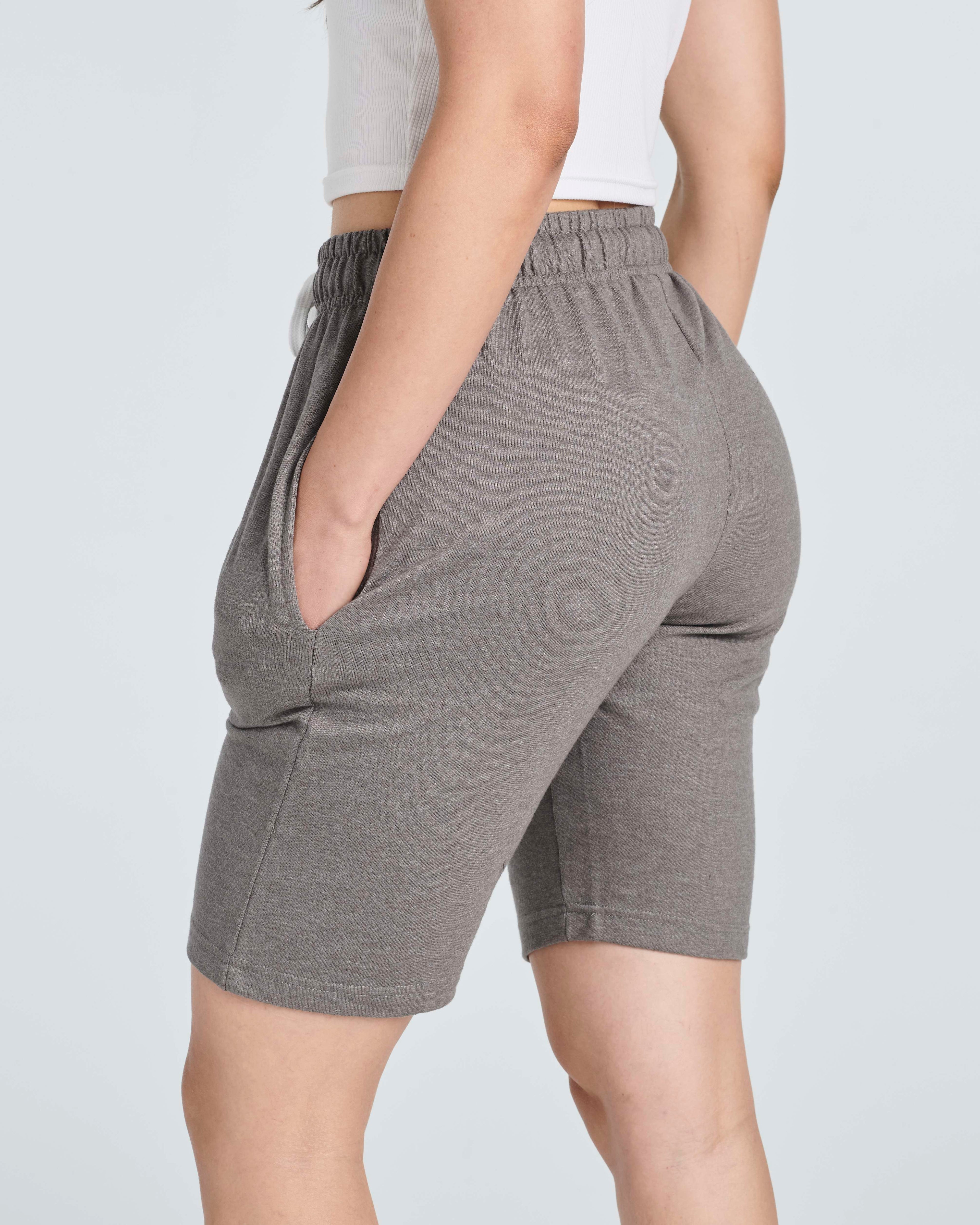 3 Pack: Womens French Terry 9" Bermuda Shorts