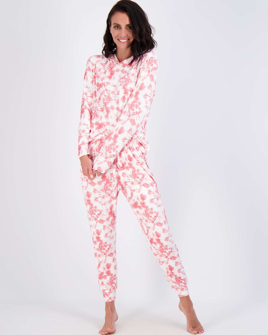 4 Piece: Womens Long Sleeve Henley & Jogger Lounge Pajama Set
