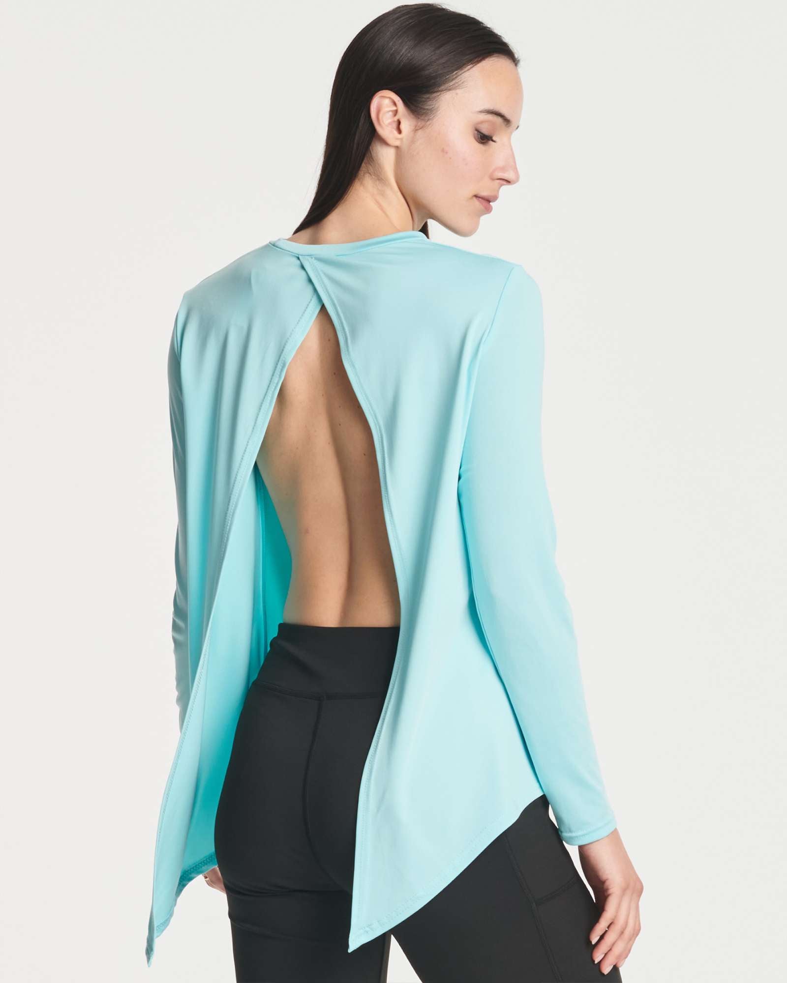 4 Pack: Women's Long-Sleeve Tie Back T-Shirt (Available in Plus Size)