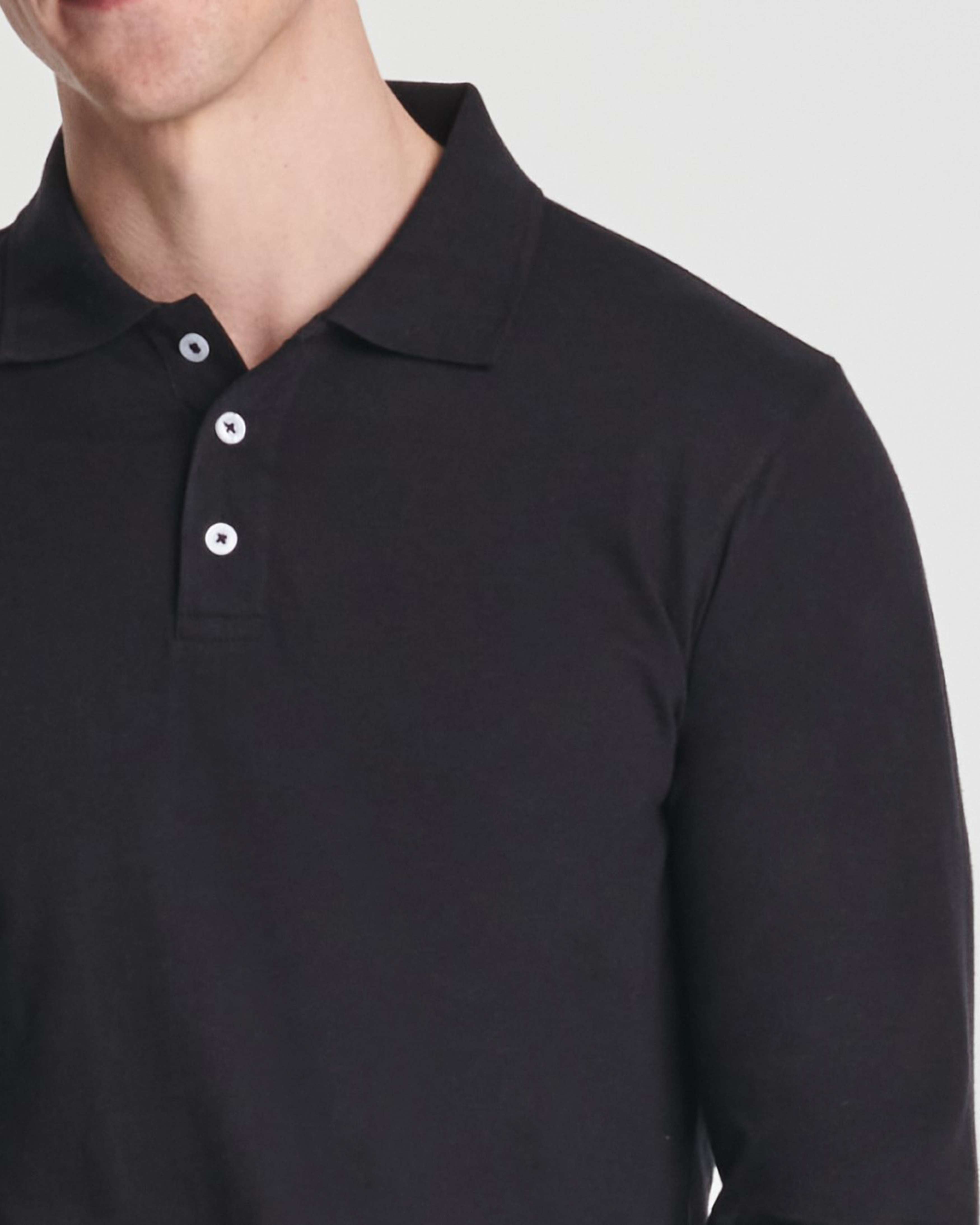 3 Pack: Men's Cotton Jersey Long-Sleeve Polo Shirt (Available in Big & Tall)