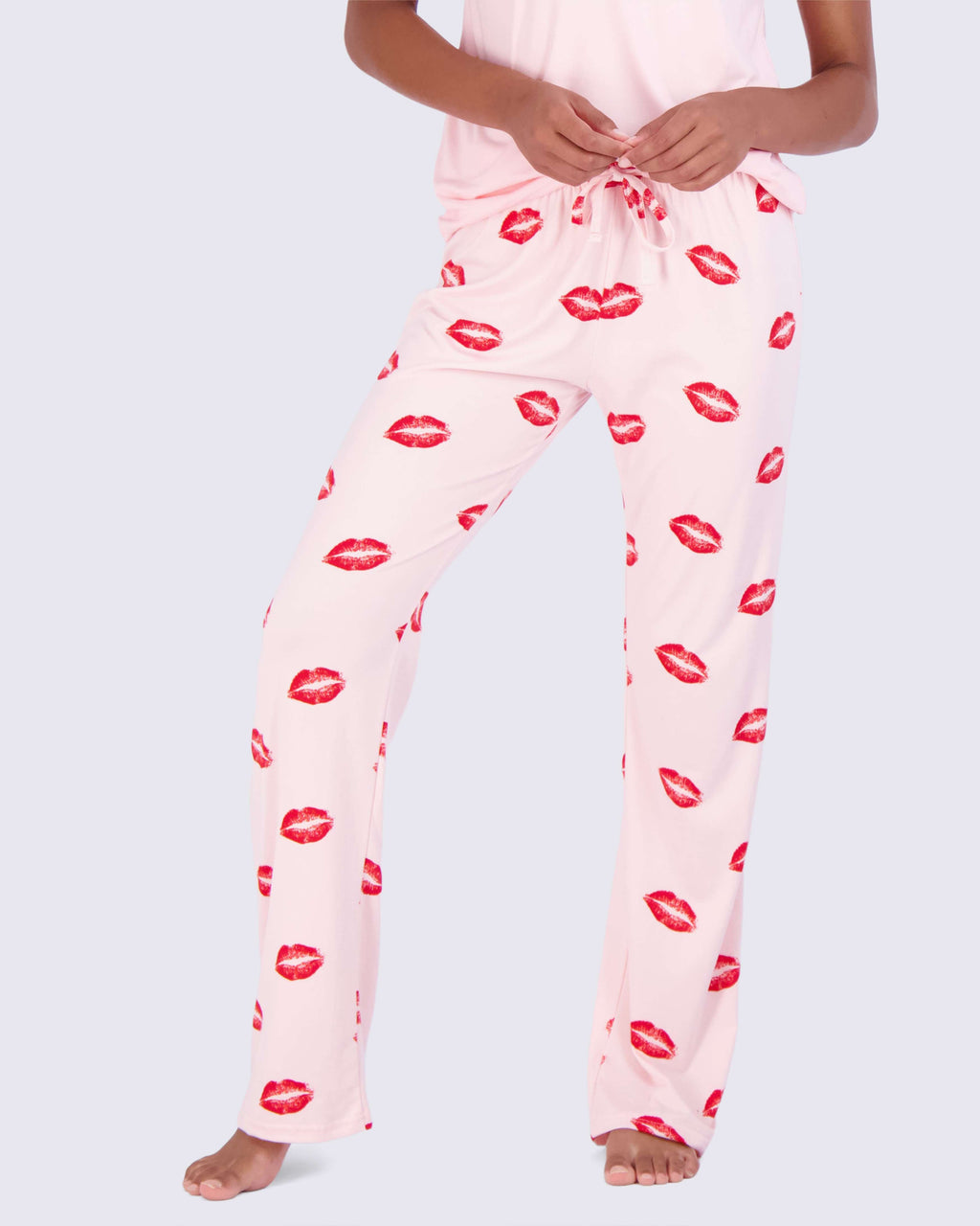 2 Pack: Womens Pajama Set Super-Soft Short Sleeve V-Neck Top with Pants (Available in Plus Size)