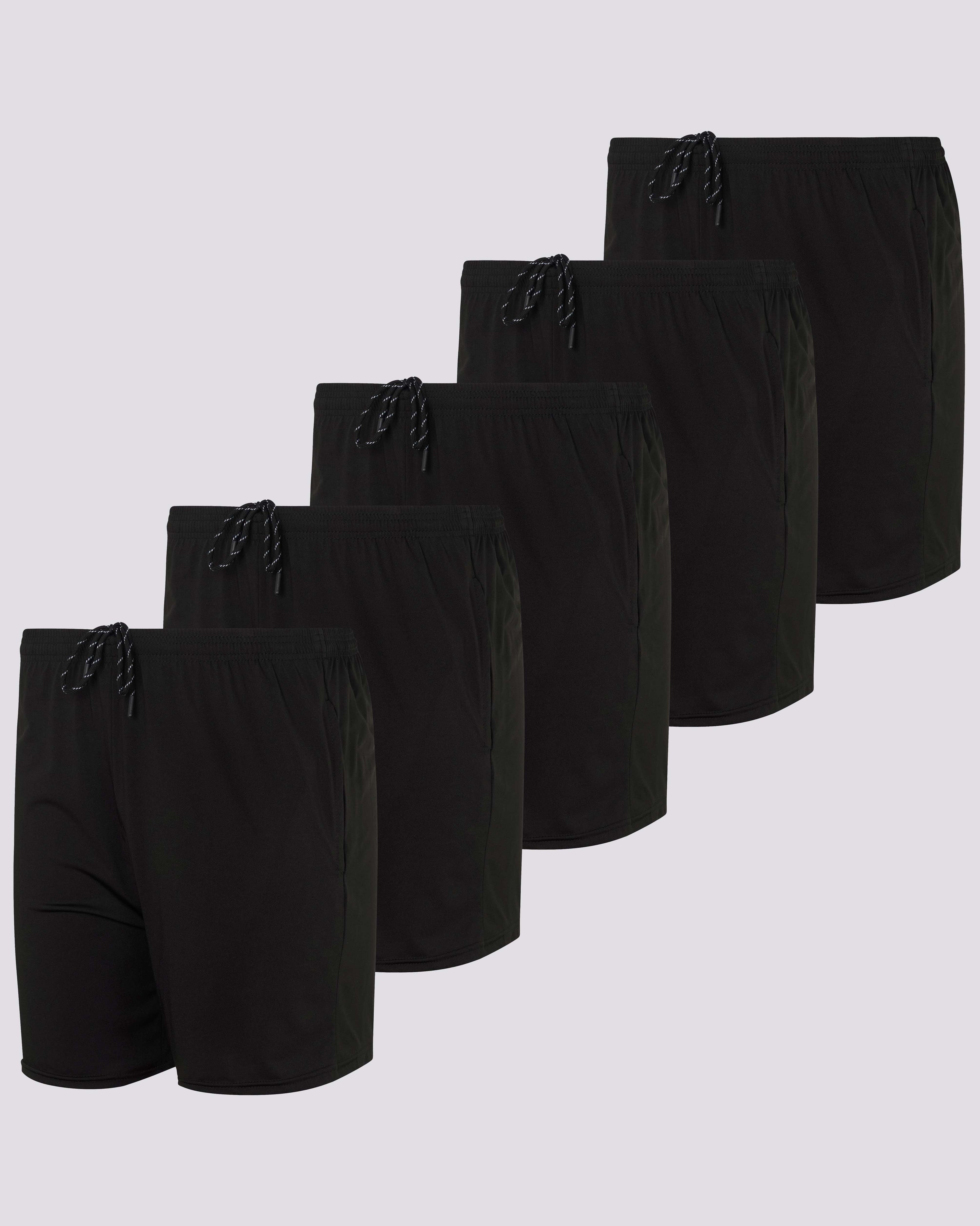 5 Pack: Men's 5" Running Workout Shorts  (Available in Big & Tall)