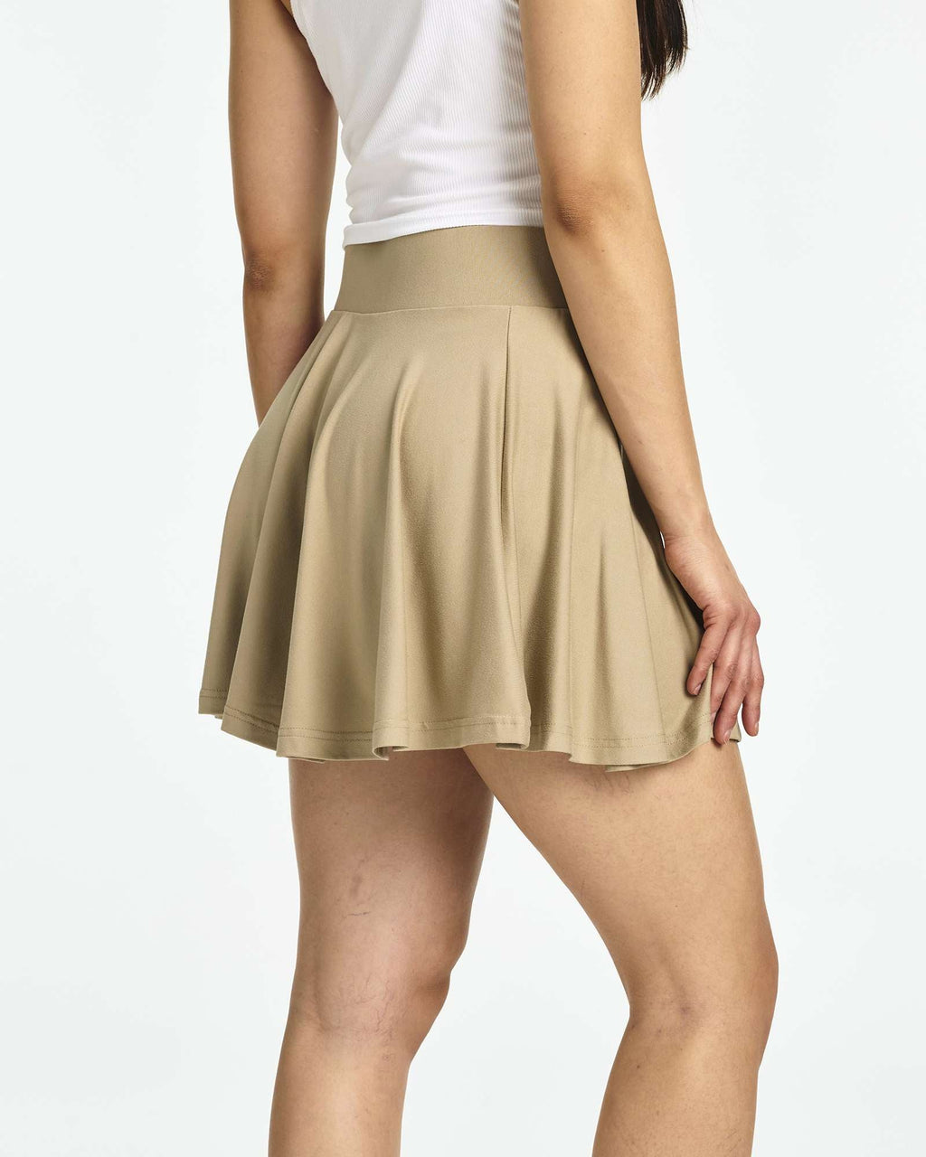 4 Pack: Women's Soft Casual Pleated Mini Skirt