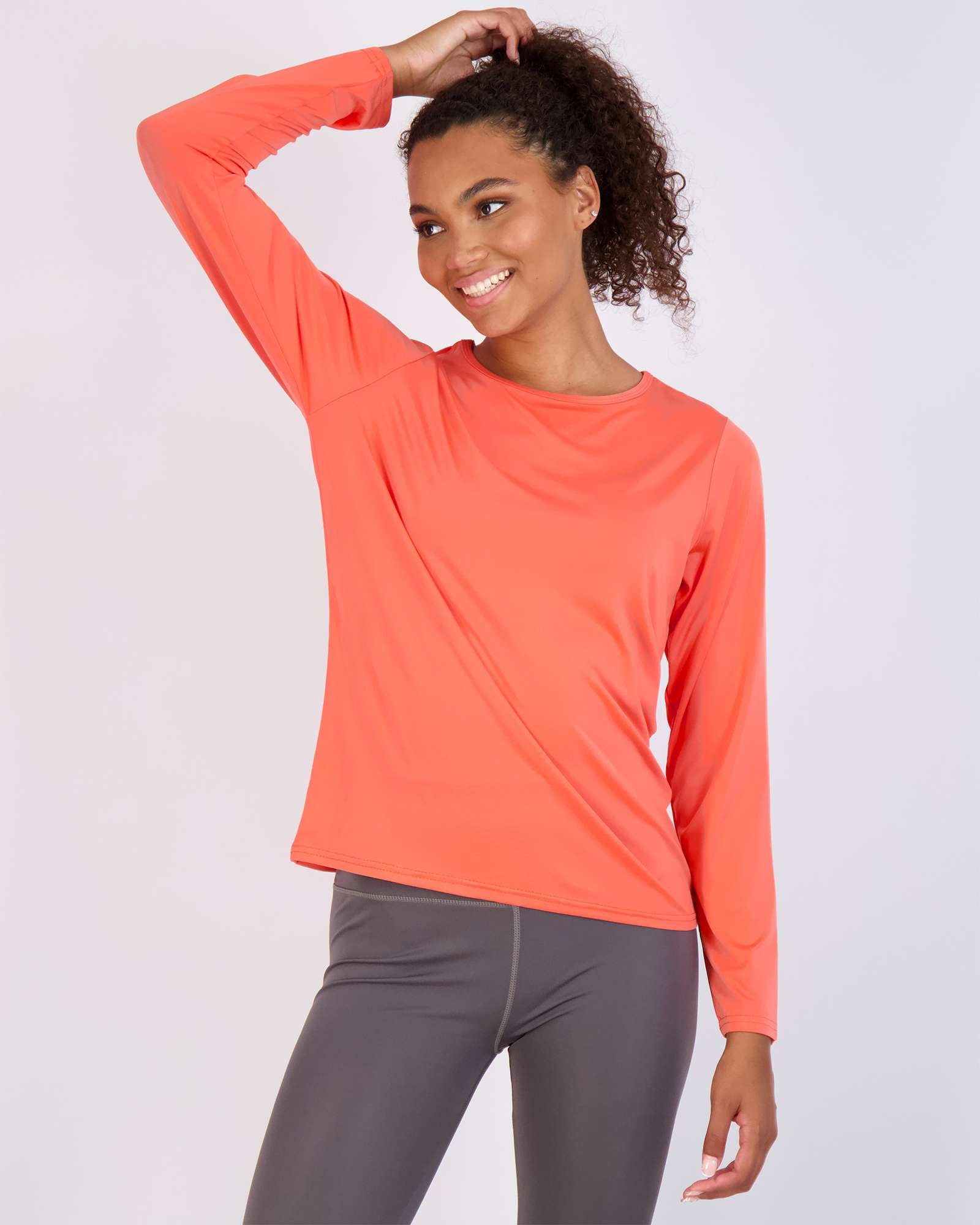 4 Pack: Womens Dry-Fit Active Long-Sleeve T-Shirt