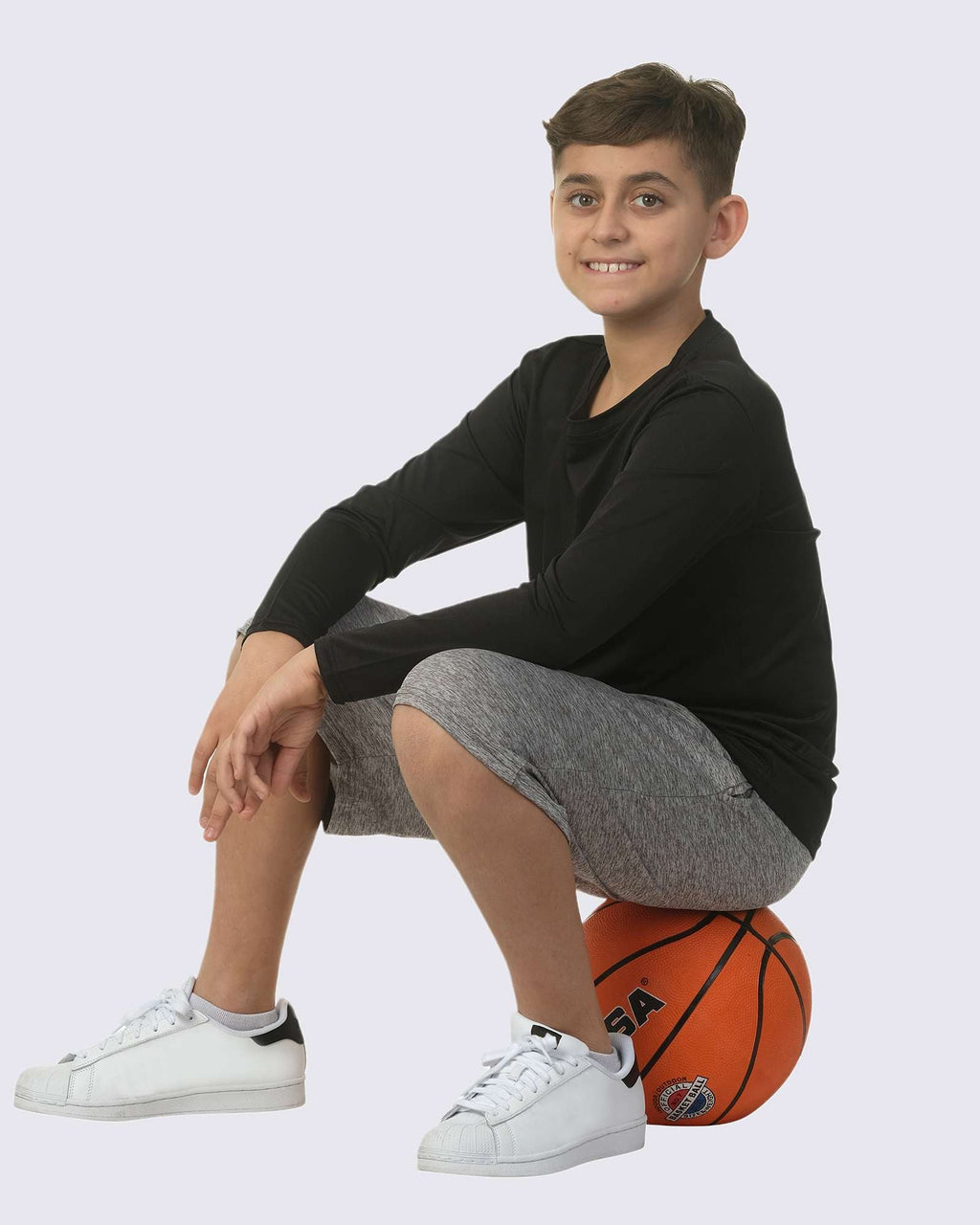 4 Pack: Boys Dry-Fit Active Long-Sleeve T-Shirt